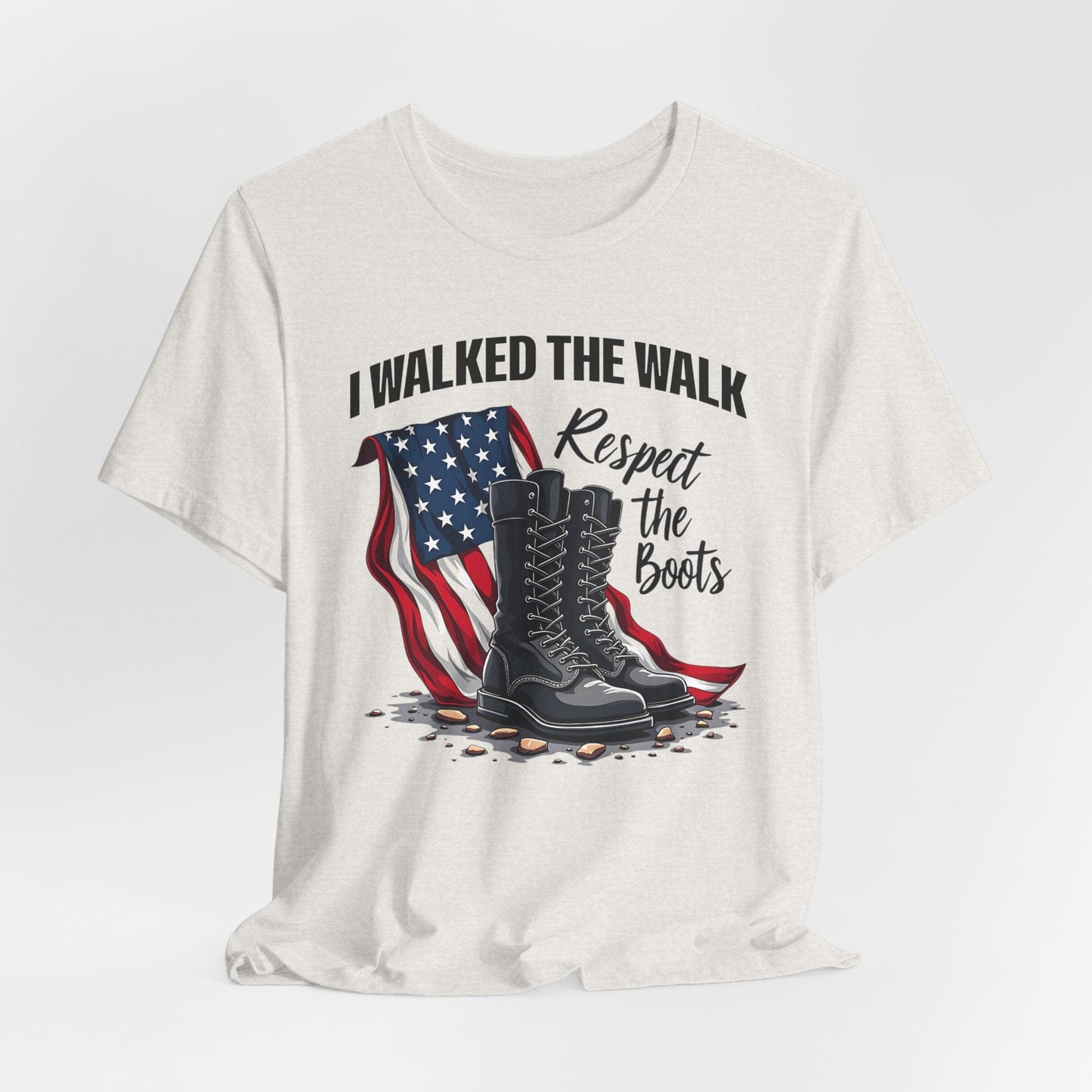 Respect the Boots Graphic T-Shirt for Veterans | Honor & Pride