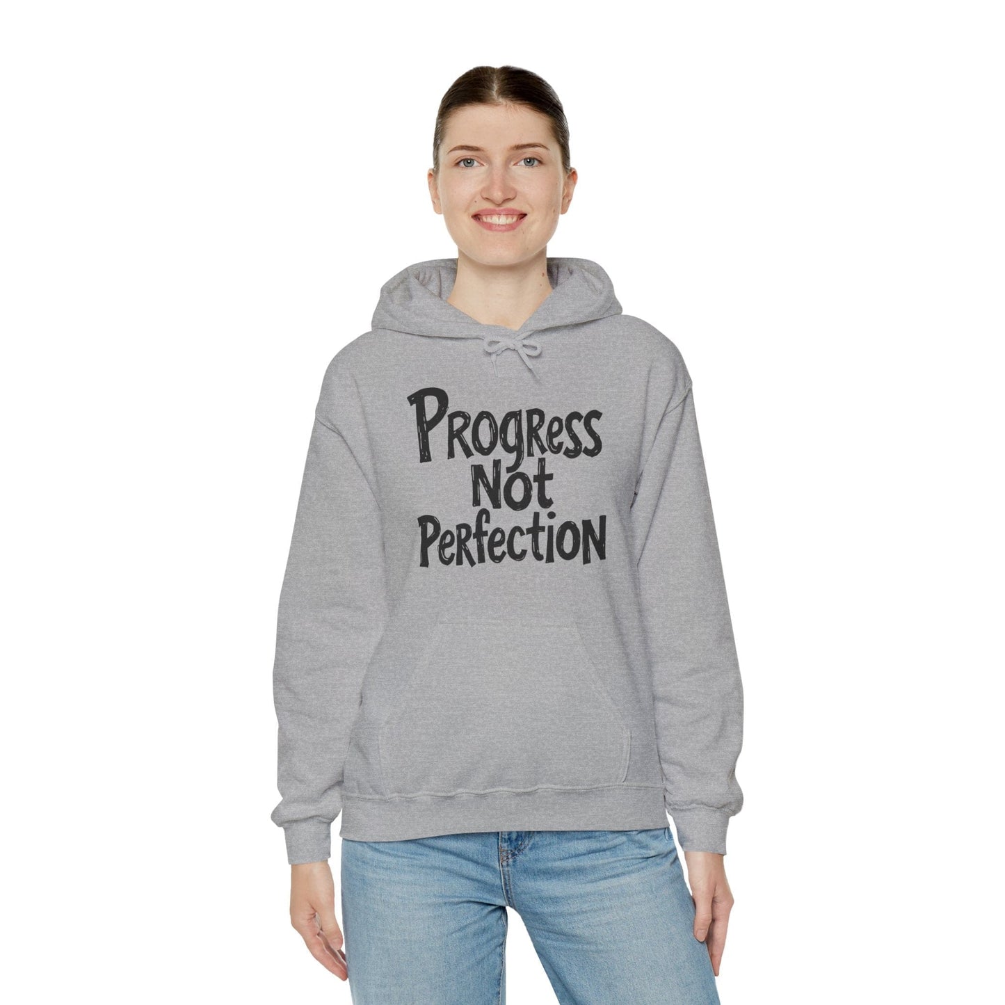 Progress Not Perfection Hoodie | Unisex Heavy Blend | Motivational