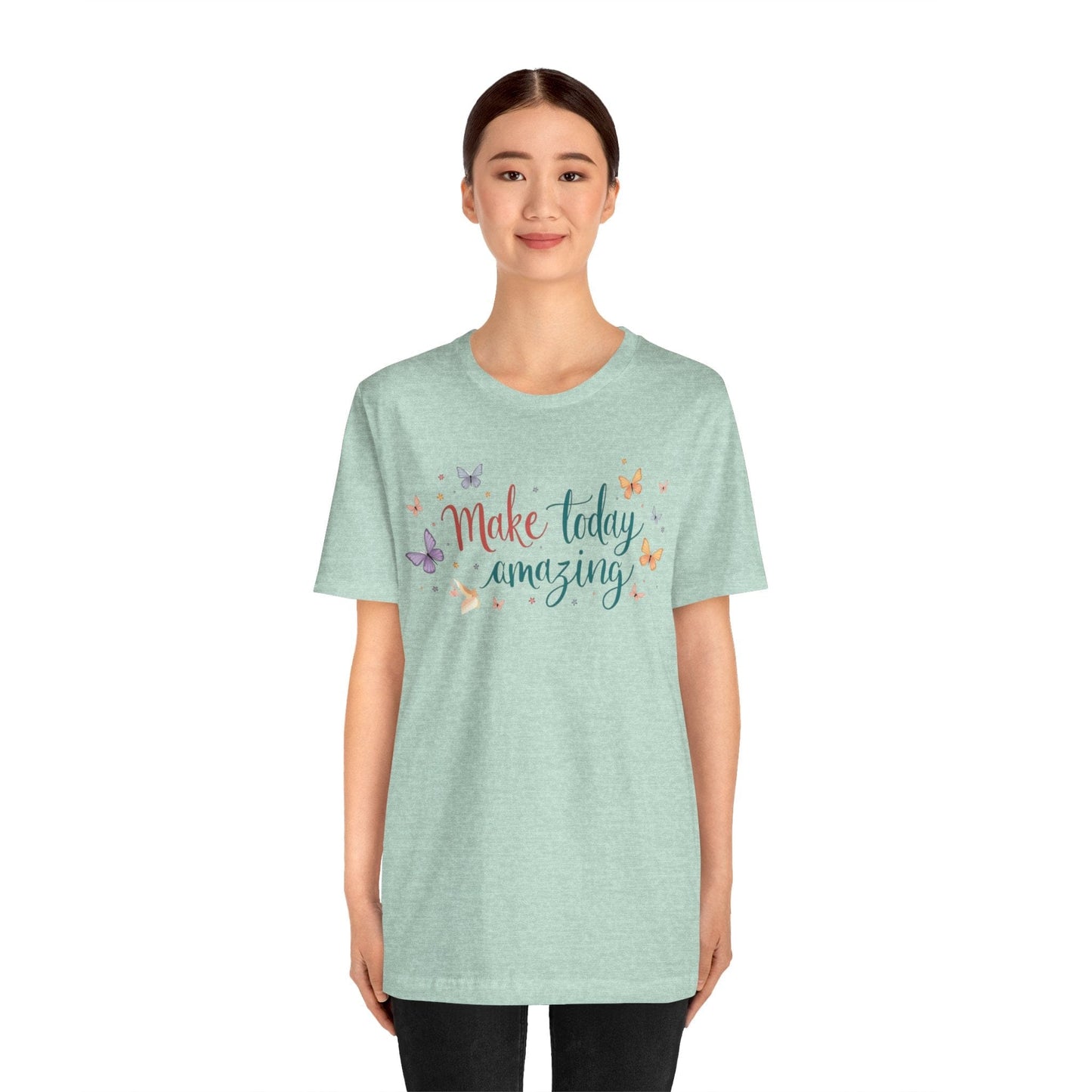 Inspirational Butterfly Graphic Tee - "Make Today Amazing"