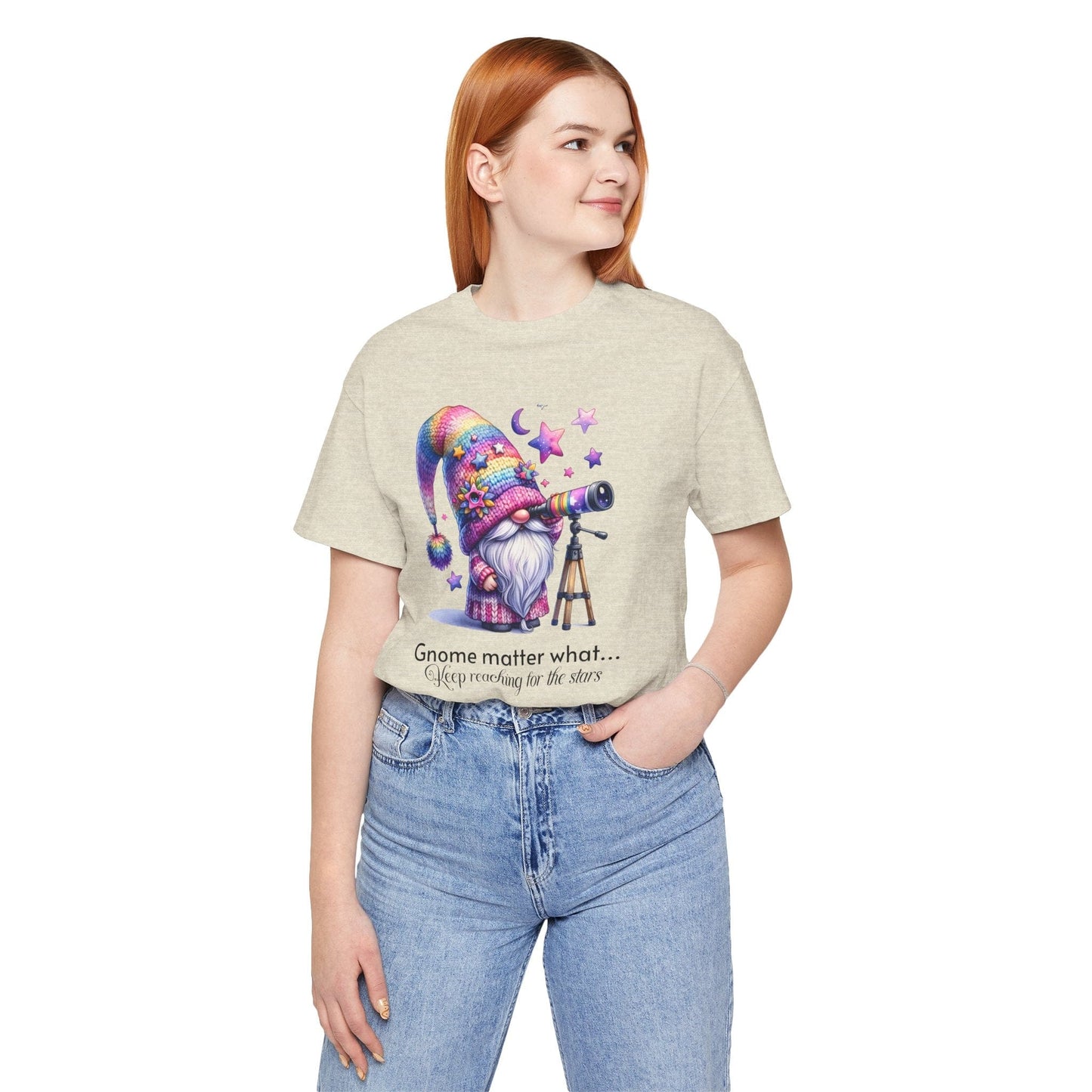 T-Shirt Gnome Matter What Keep Reaching for the Stars