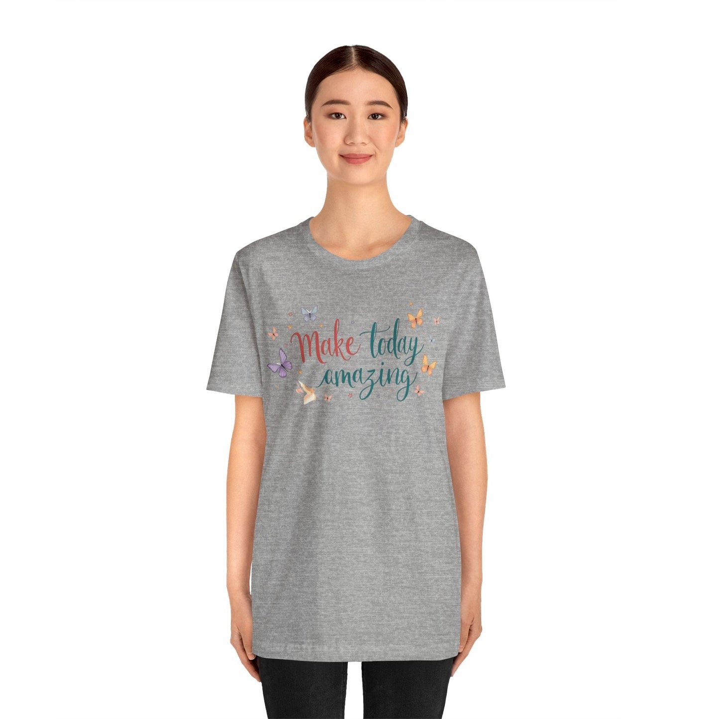 Inspirational Butterfly Graphic Tee - "Make Today Amazing"