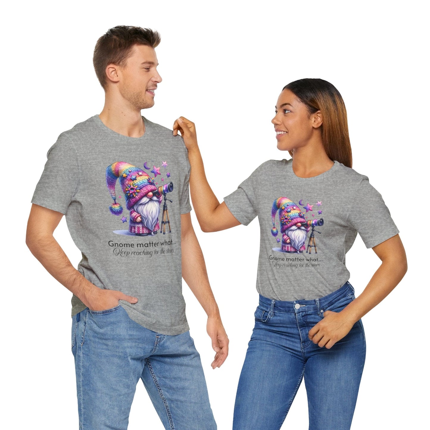 T-Shirt Gnome Matter What Keep Reaching for the Stars