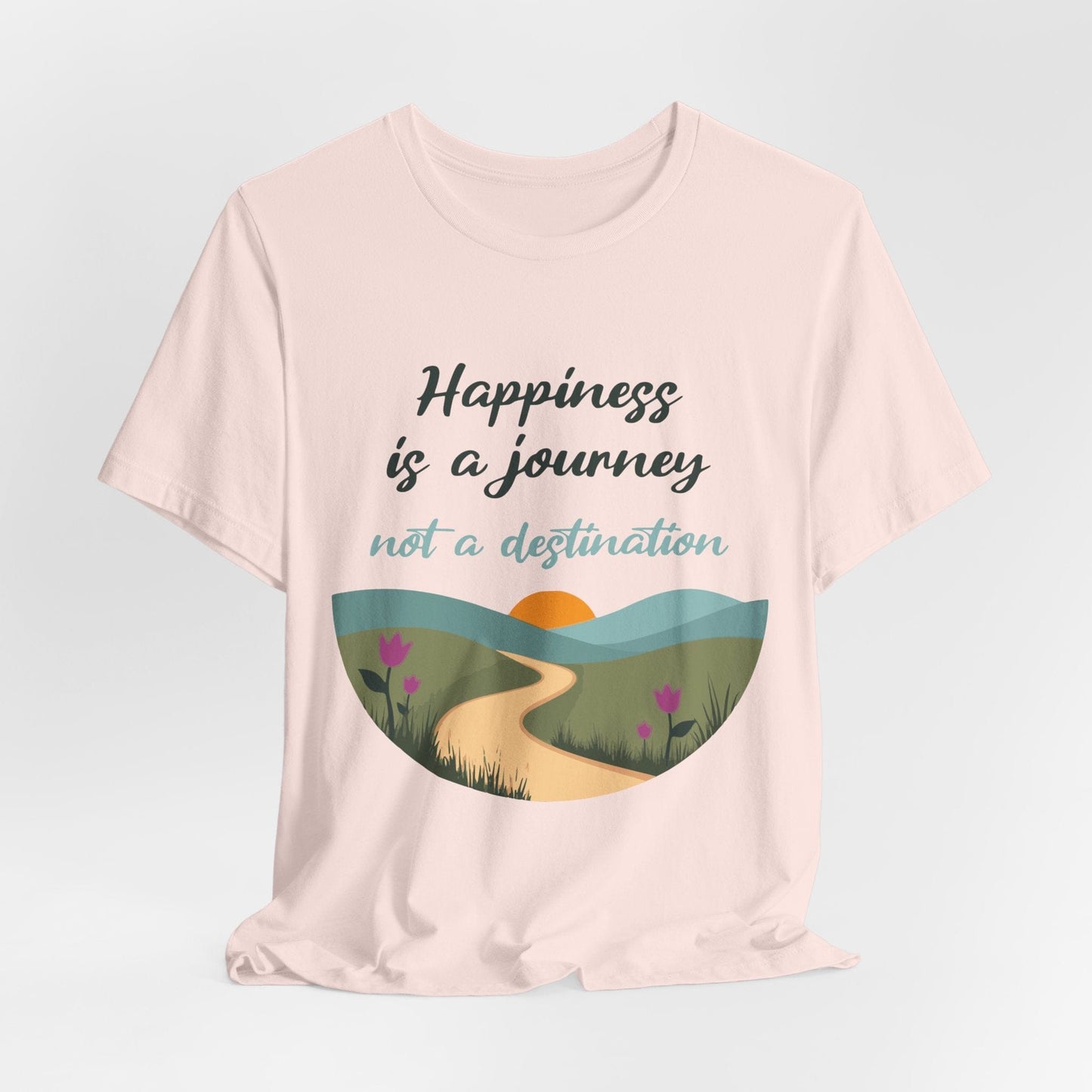 Happiness Journey Unisex Tee - Inspirational Short Sleeve Shirt