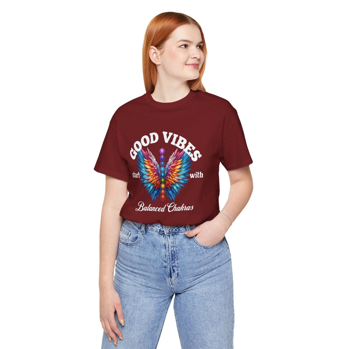 Good Vibes Balanced Chakras Unisex Jersey Tee