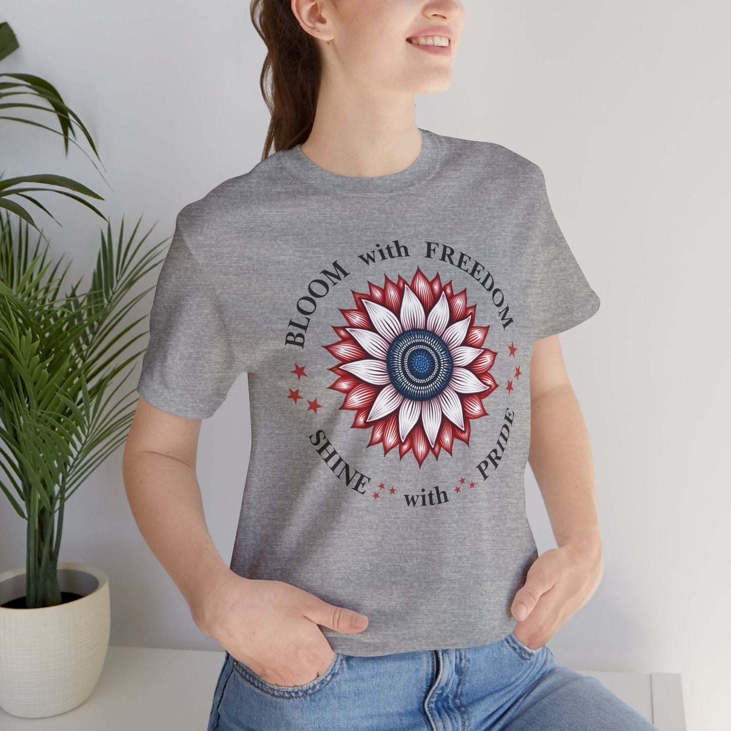 "Bloom with Freedom, Shine with Pride" T-Shirt | Inspirational Design