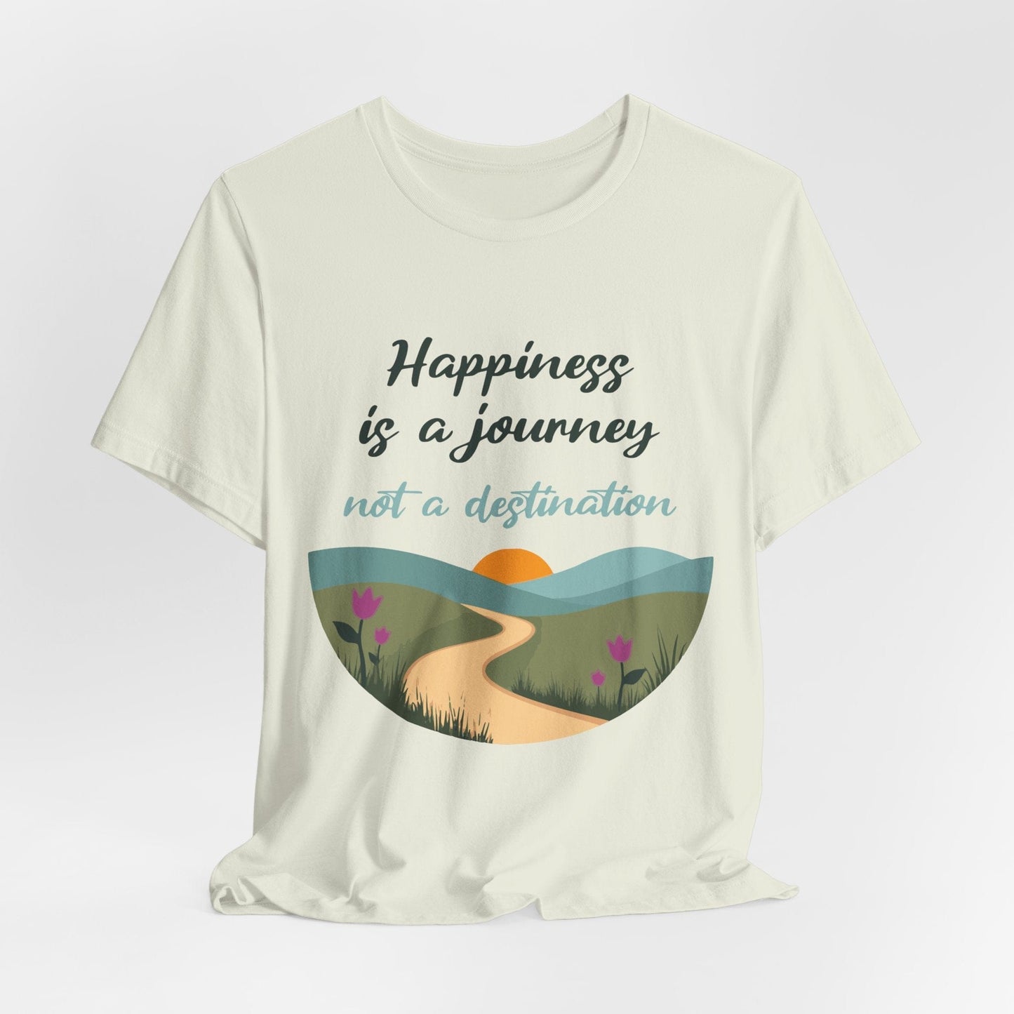 Happiness Journey Unisex Tee - Inspirational Short Sleeve Shirt