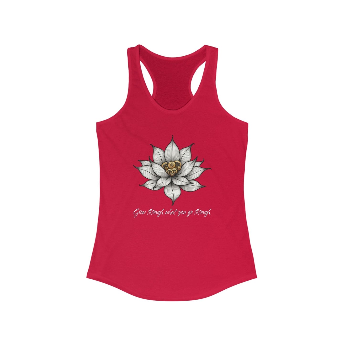Tank Top - Grow Through What You Go Through - Women's Racerback Tank