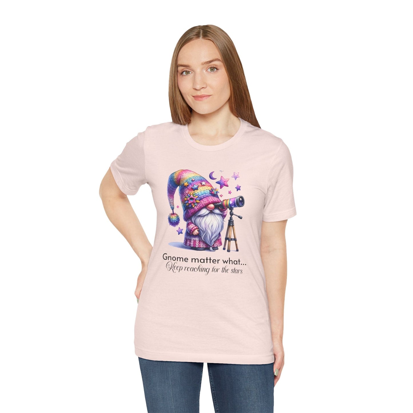 T-Shirt Gnome Matter What Keep Reaching for the Stars