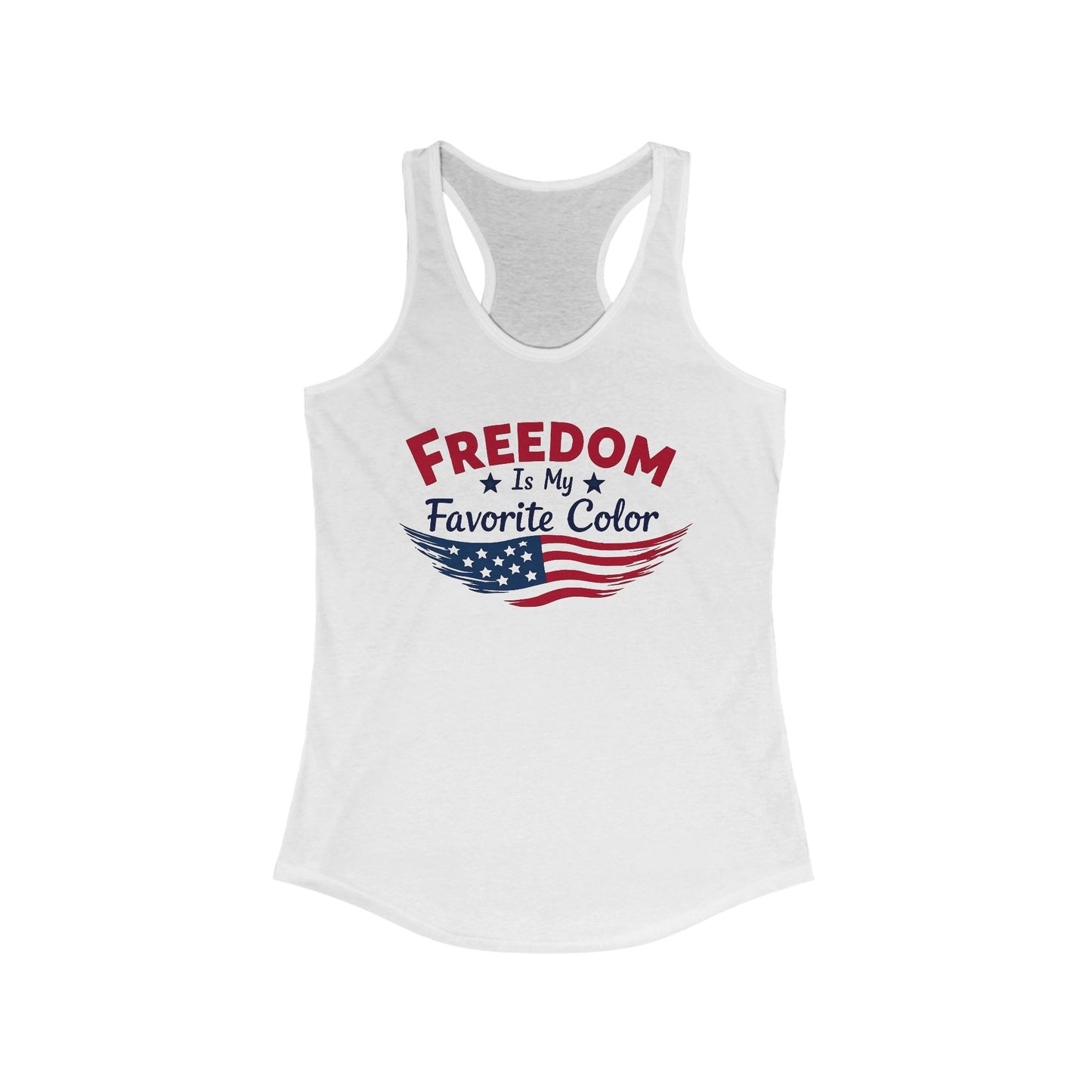Freedom Is My Favorite Color Women's Racerback Tank | Patriotic Design