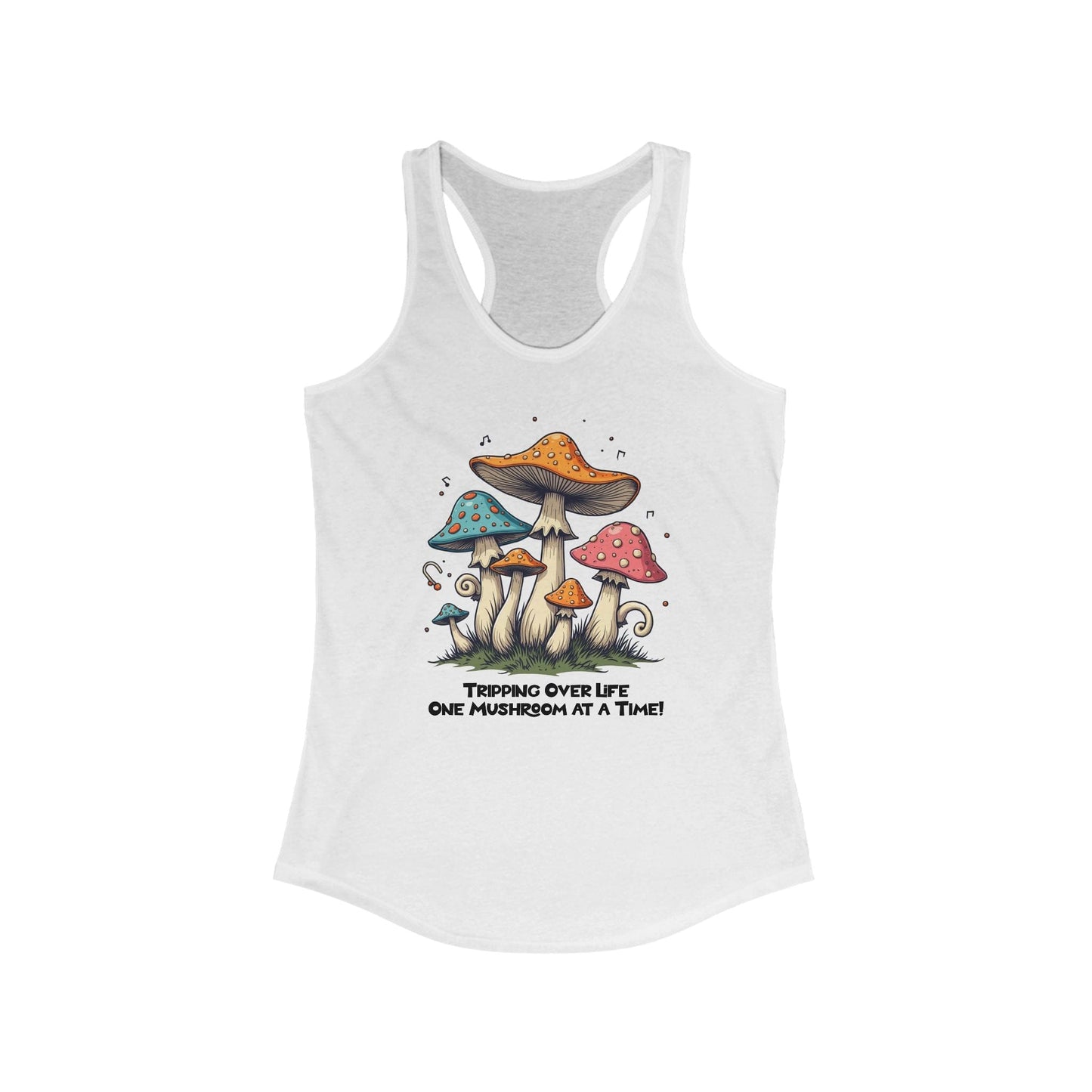 Mushroom Racerback Tank for Women - Tripping Over Life Design