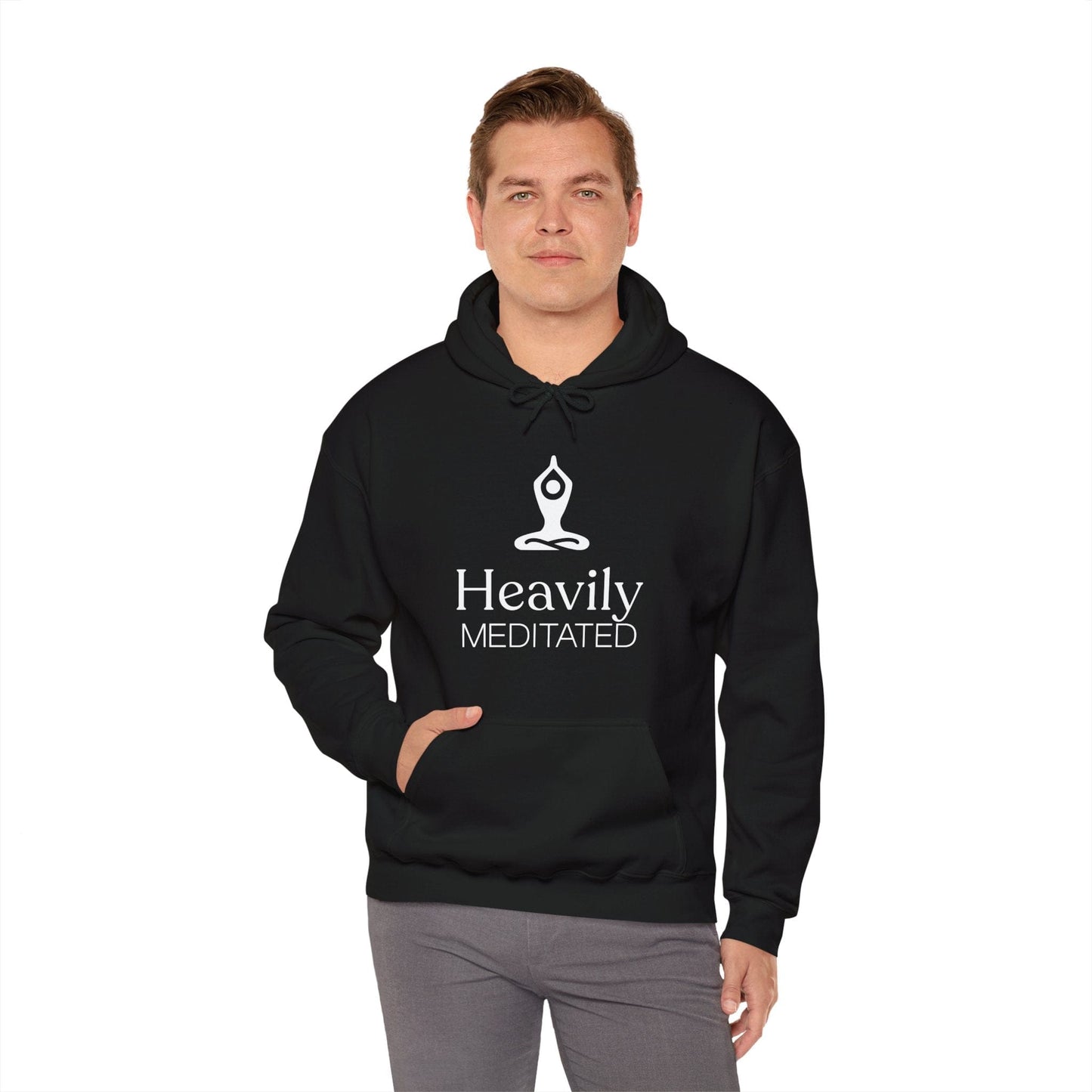 Heavily Meditated Unisex Hoodie - Cozy Spiritual Sweatshirt