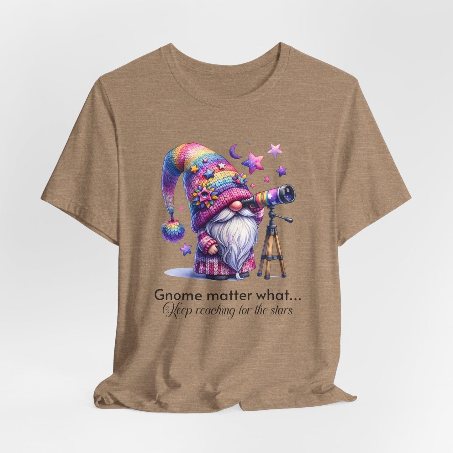 T-Shirt Gnome Matter What Keep Reaching for the Stars