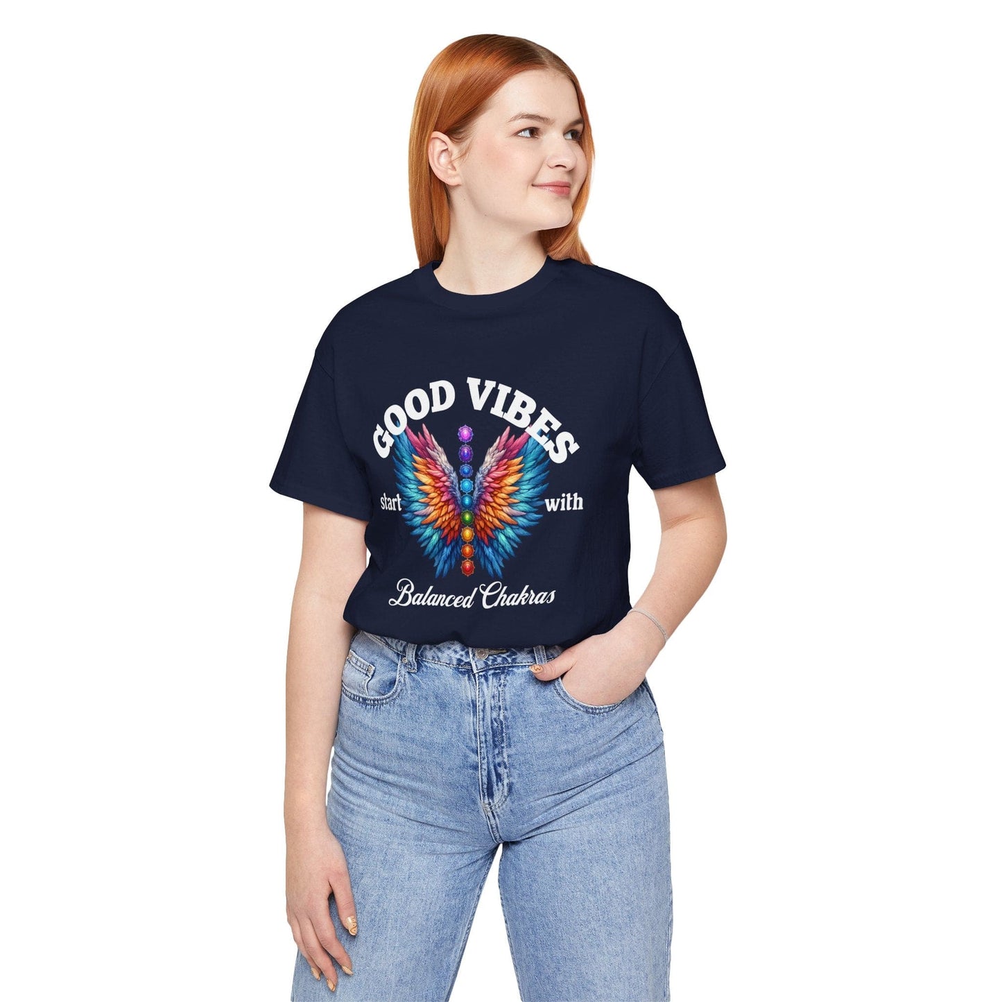 Good Vibes Balanced Chakras Unisex Jersey Tee