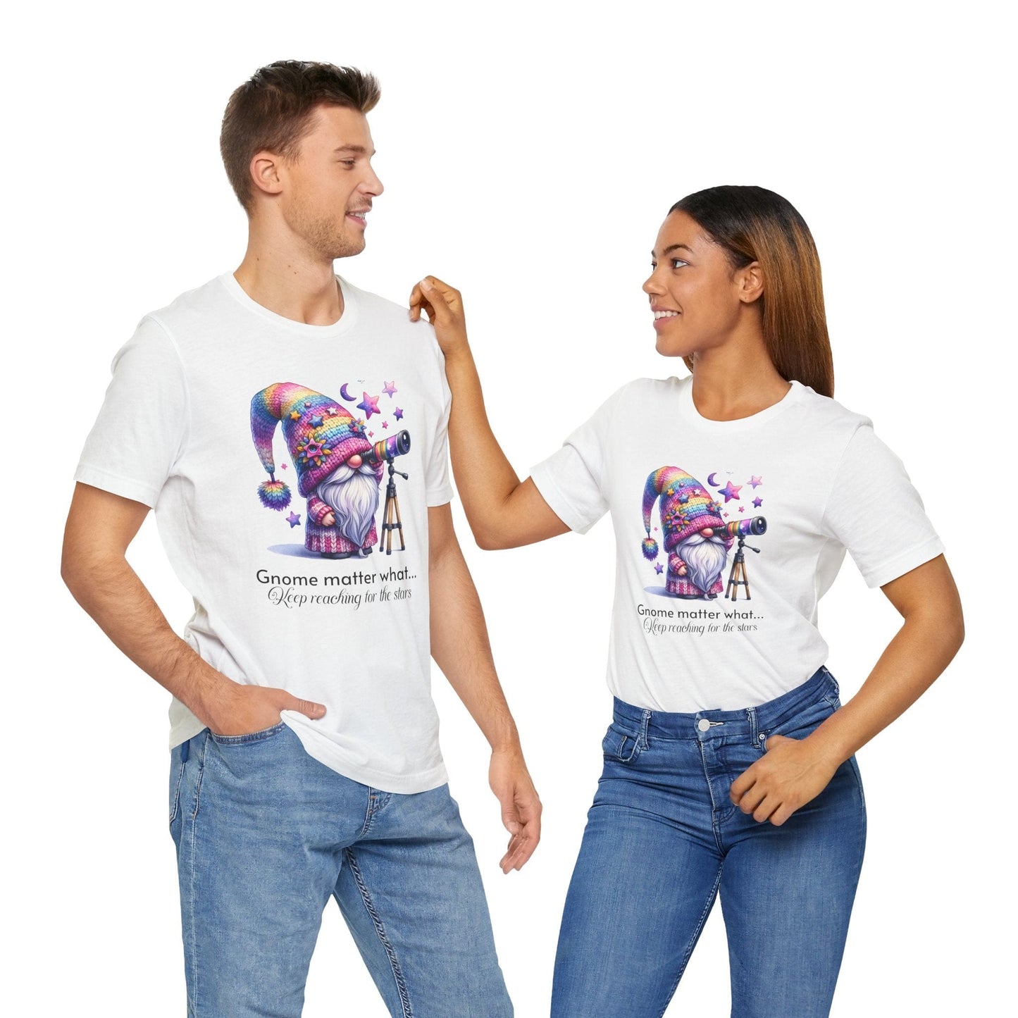 T-Shirt Gnome Matter What Keep Reaching for the Stars