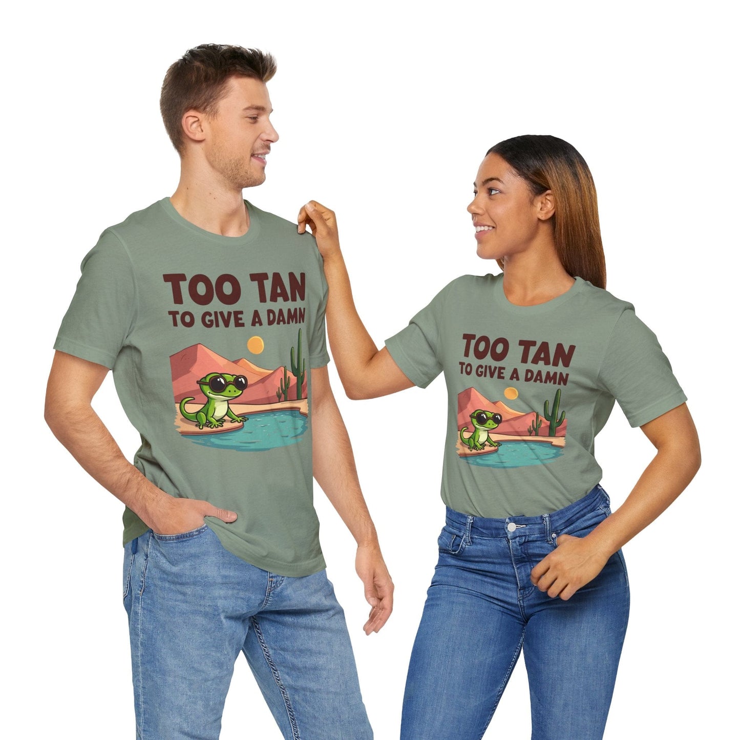 Too Tan Unisex Jersey T-Shirt - Fun Summer Graphic T-Shirt