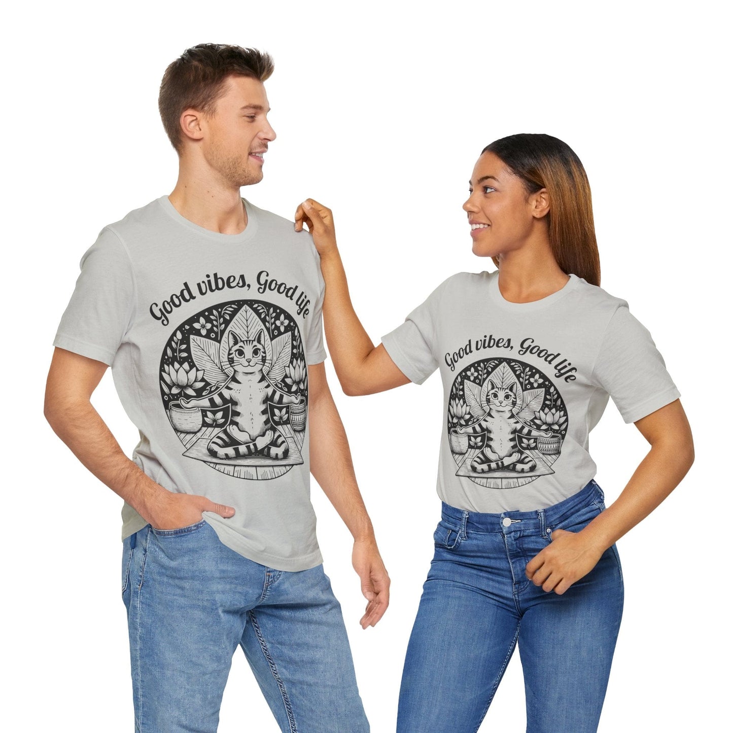 Good Vibes, Good Life Cat Tee | Fun & Positive Style