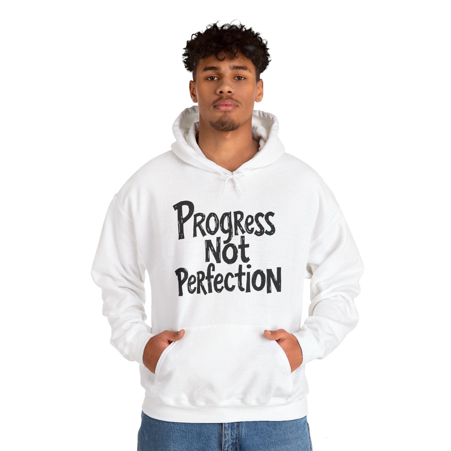 Progress Not Perfection Hoodie | Unisex Heavy Blend | Motivational