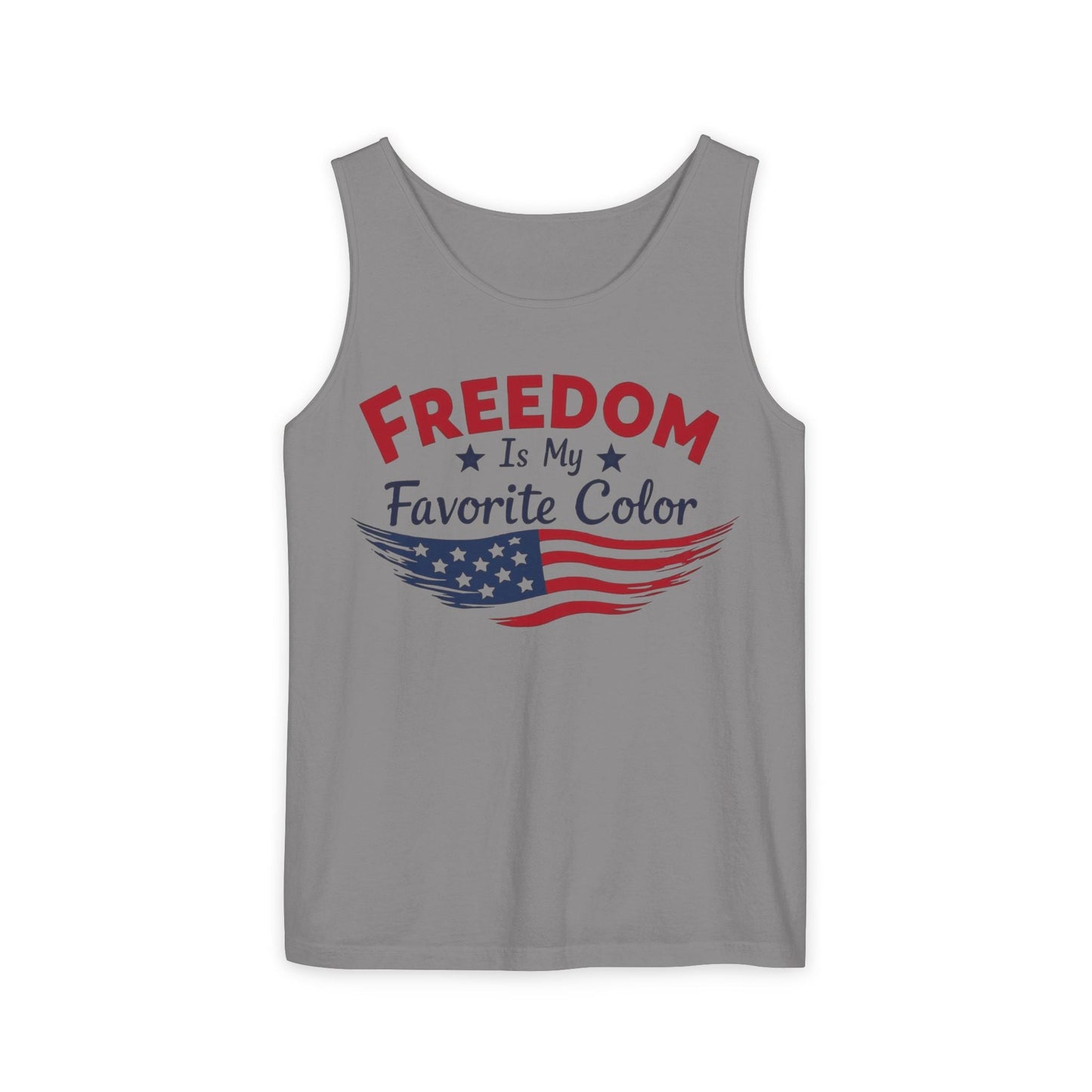 Freedom Is My Favorite Color Tank Top | Patriotic & Bold Design