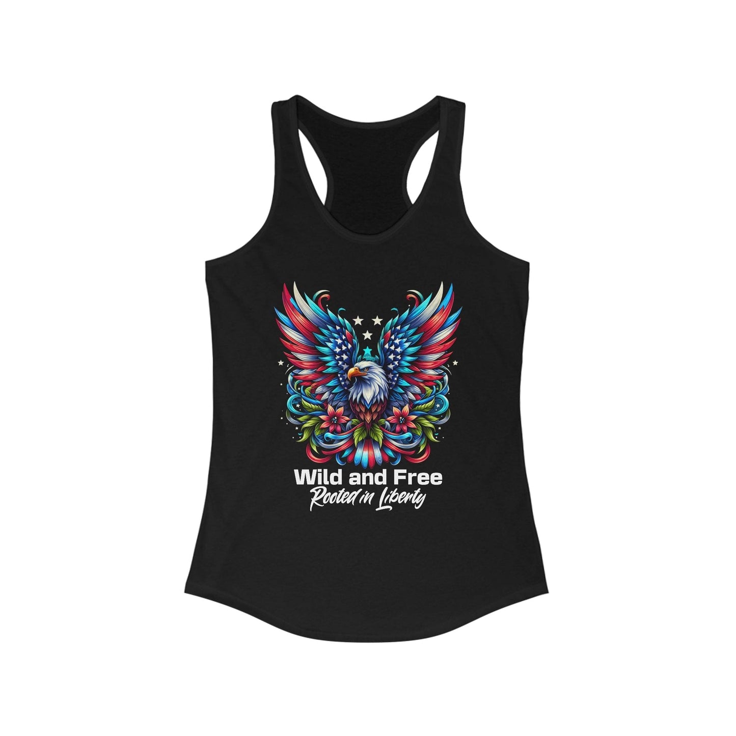 "Wild and Free" Eagle Design Women's Patriotic T-Shirt