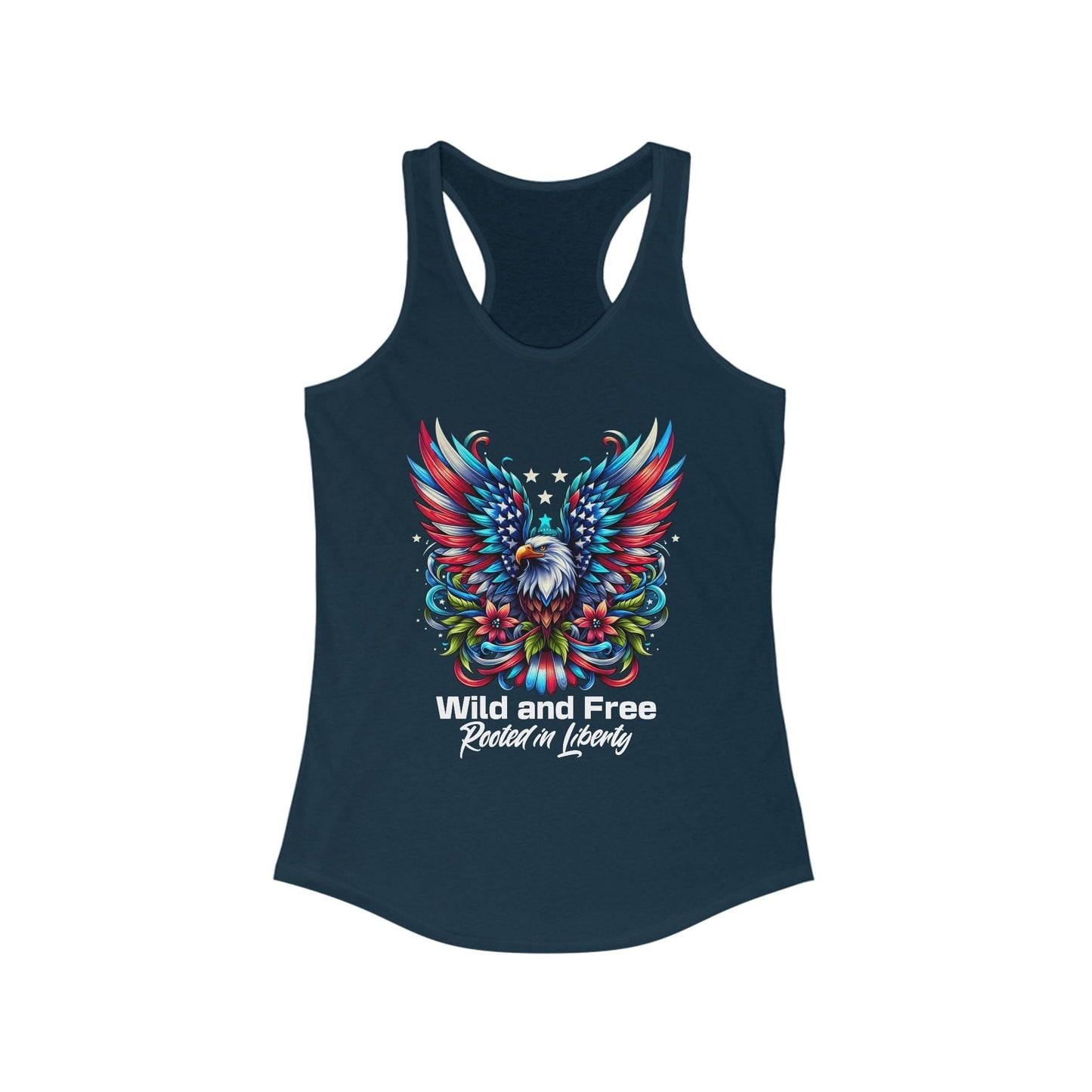 "Wild and Free" Eagle Design Women's Patriotic T-Shirt