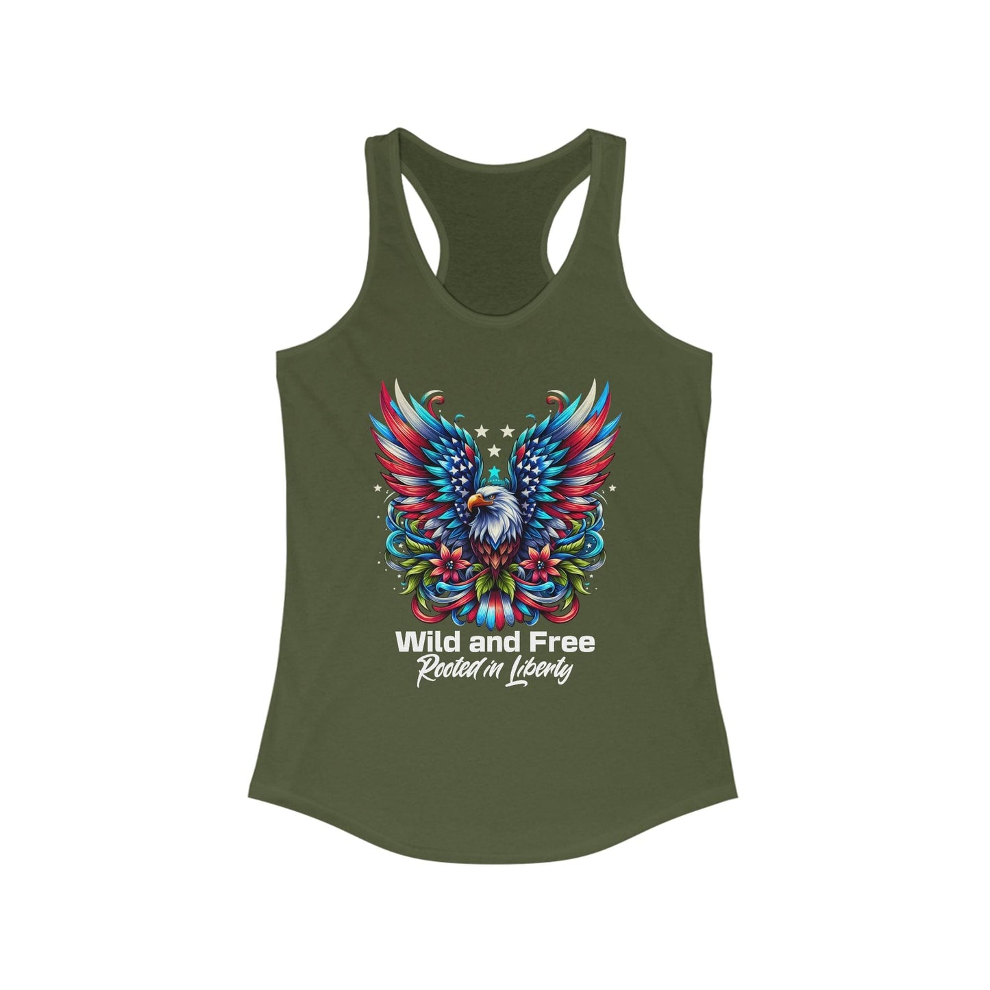 "Wild and Free" Eagle Design Women's Patriotic T-Shirt