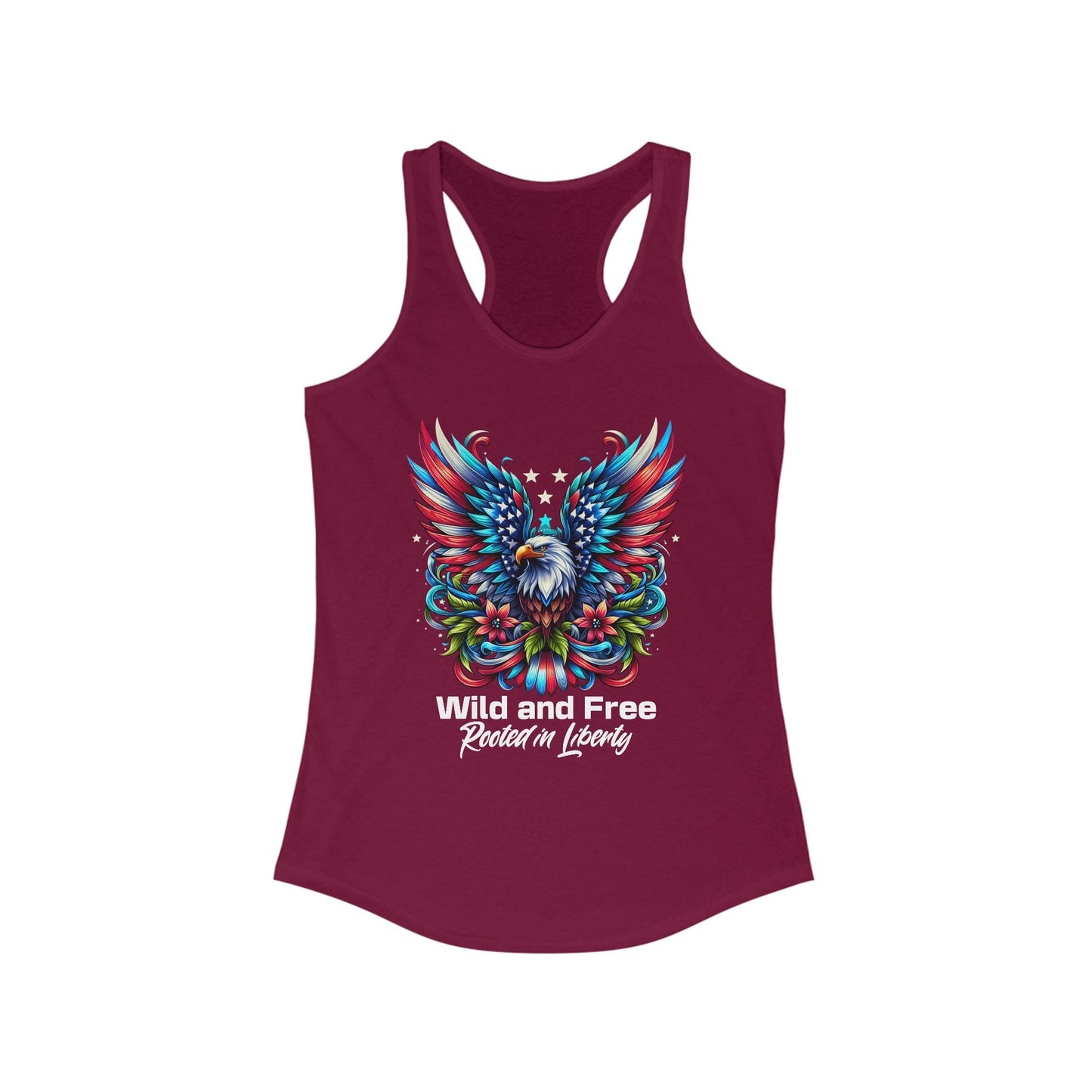 "Wild and Free" Eagle Design Women's Patriotic T-Shirt