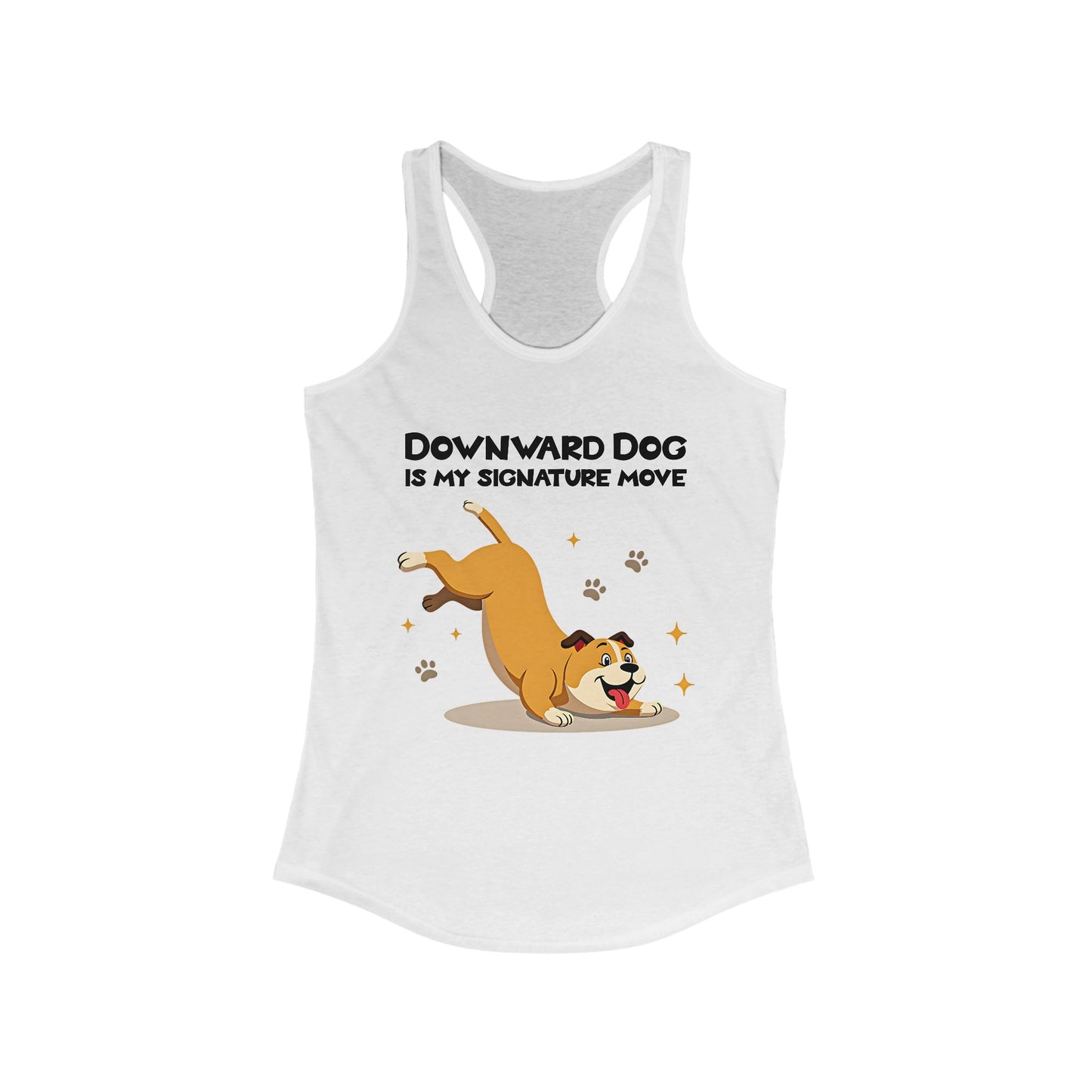 Downward Dog Women's Racerback Tank Top - Perfect for Pet Lovers & Yoga Enthusiasts