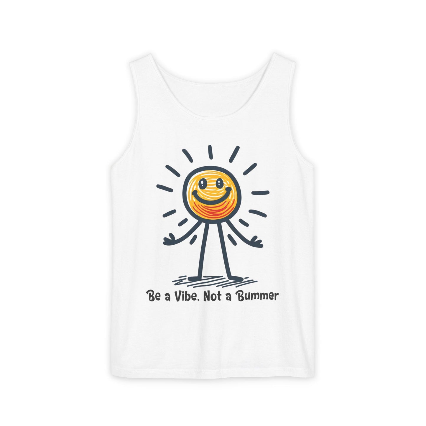 Tank Top Be a Vibe, Not a Bummer Stickman Humor Unisex