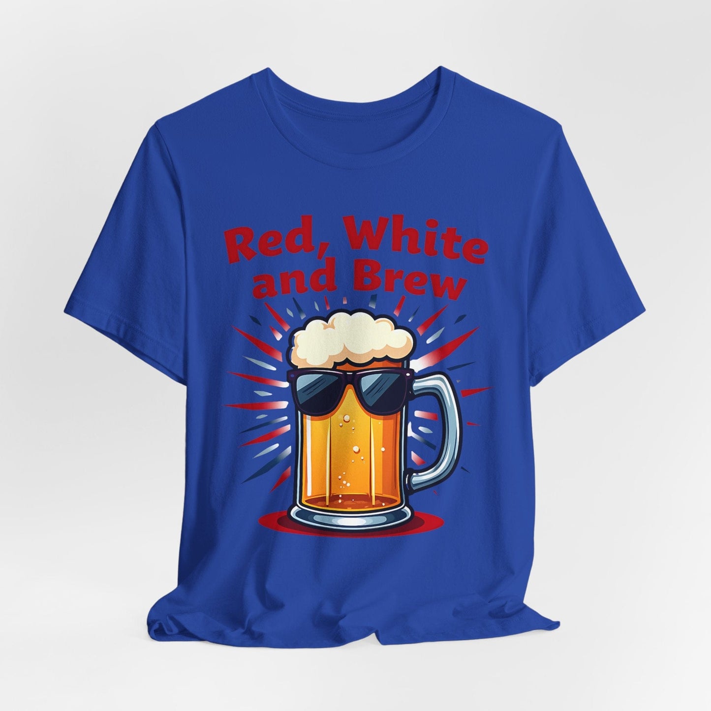 Red, White and Brew Unisex T-Shirt - Fun Summer Party Shirt