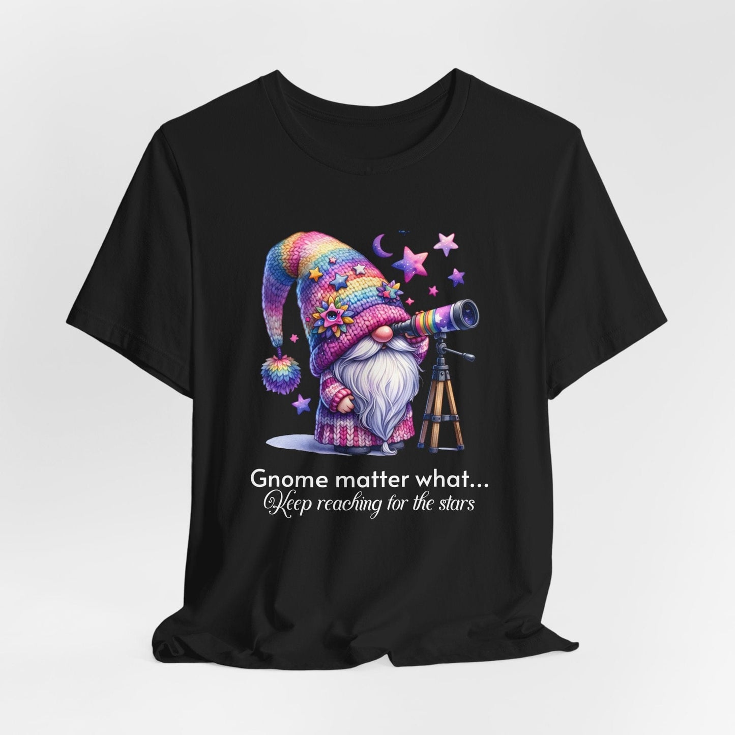T-Shirt Gnome Matter What Keep Reaching for the Stars