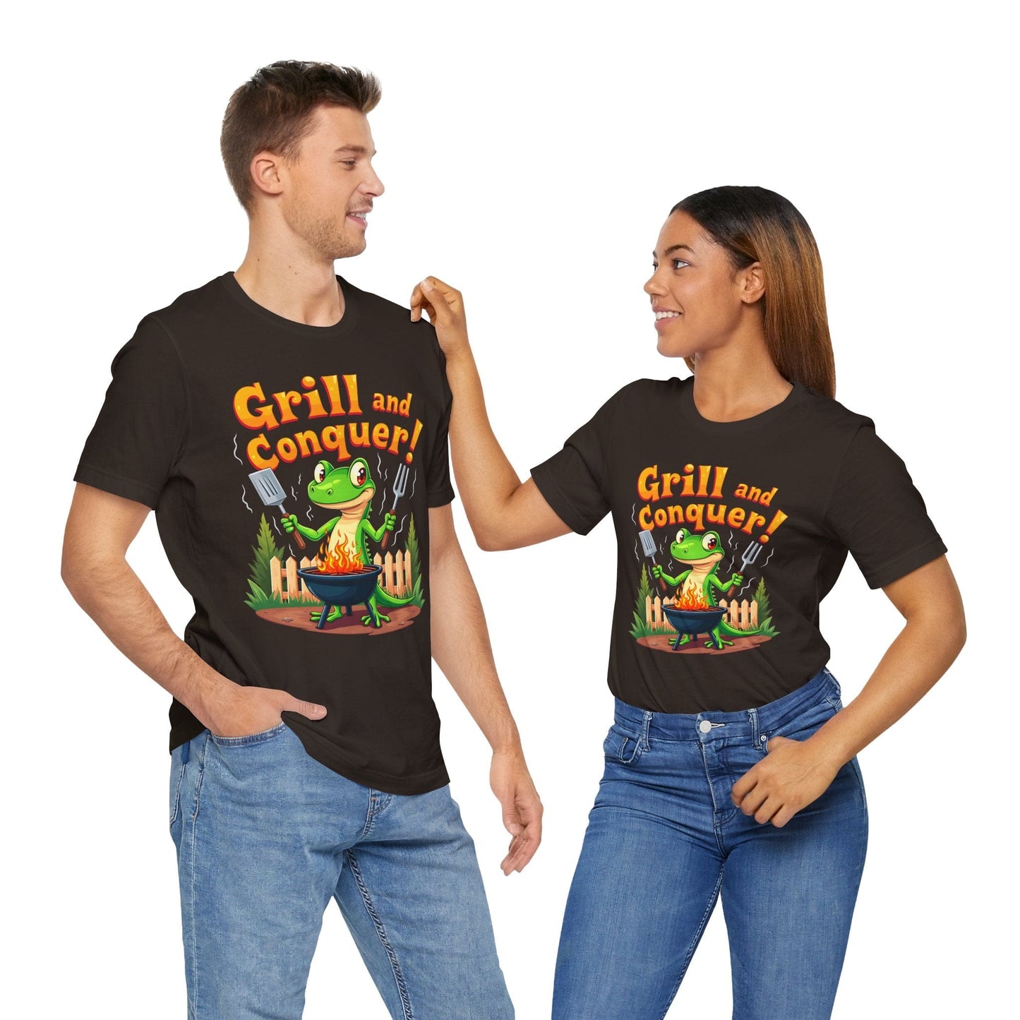 Grill and Conquer T-Shirt | BBQ Lovers' Comfort & Style