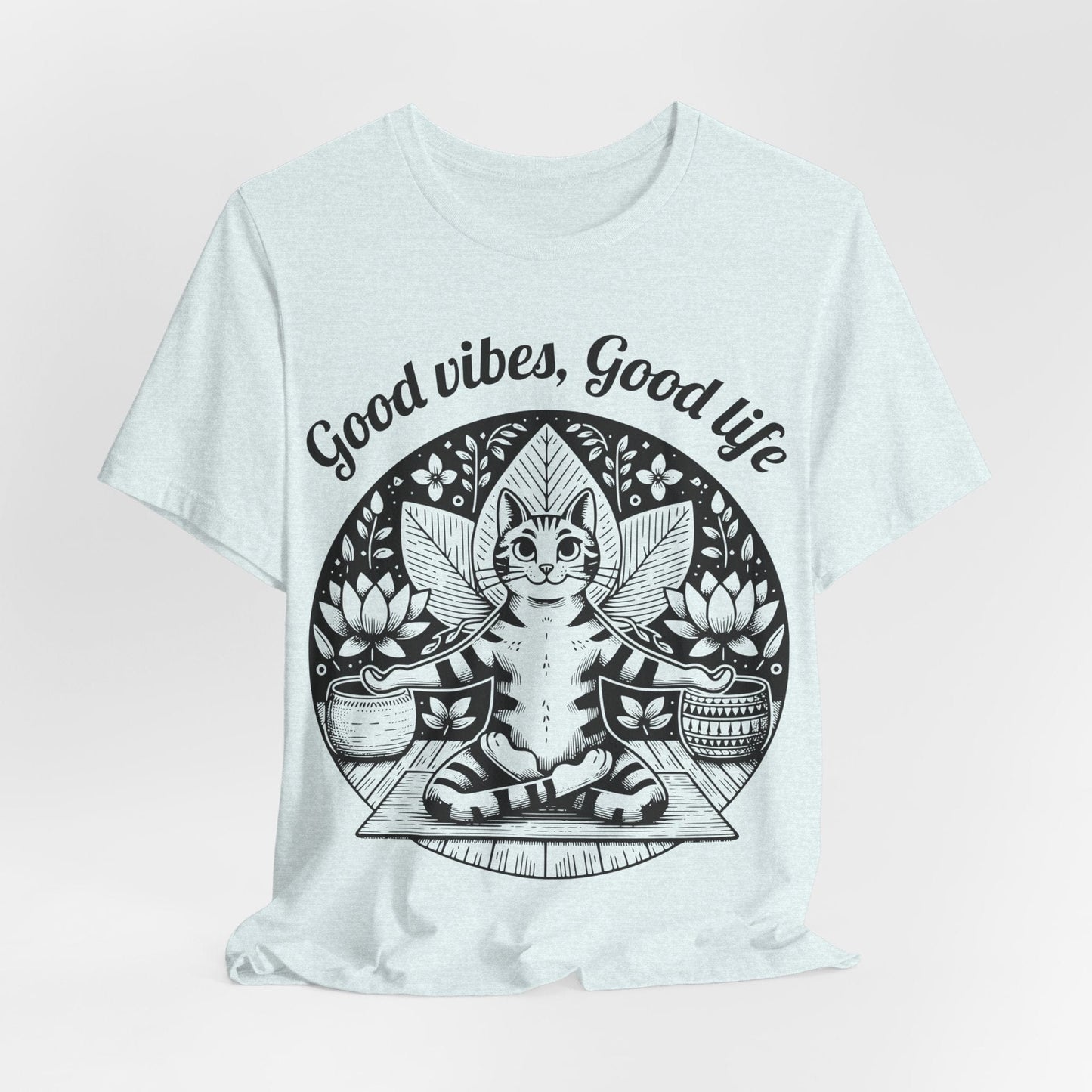 Good Vibes, Good Life Cat Tee | Fun & Positive Style