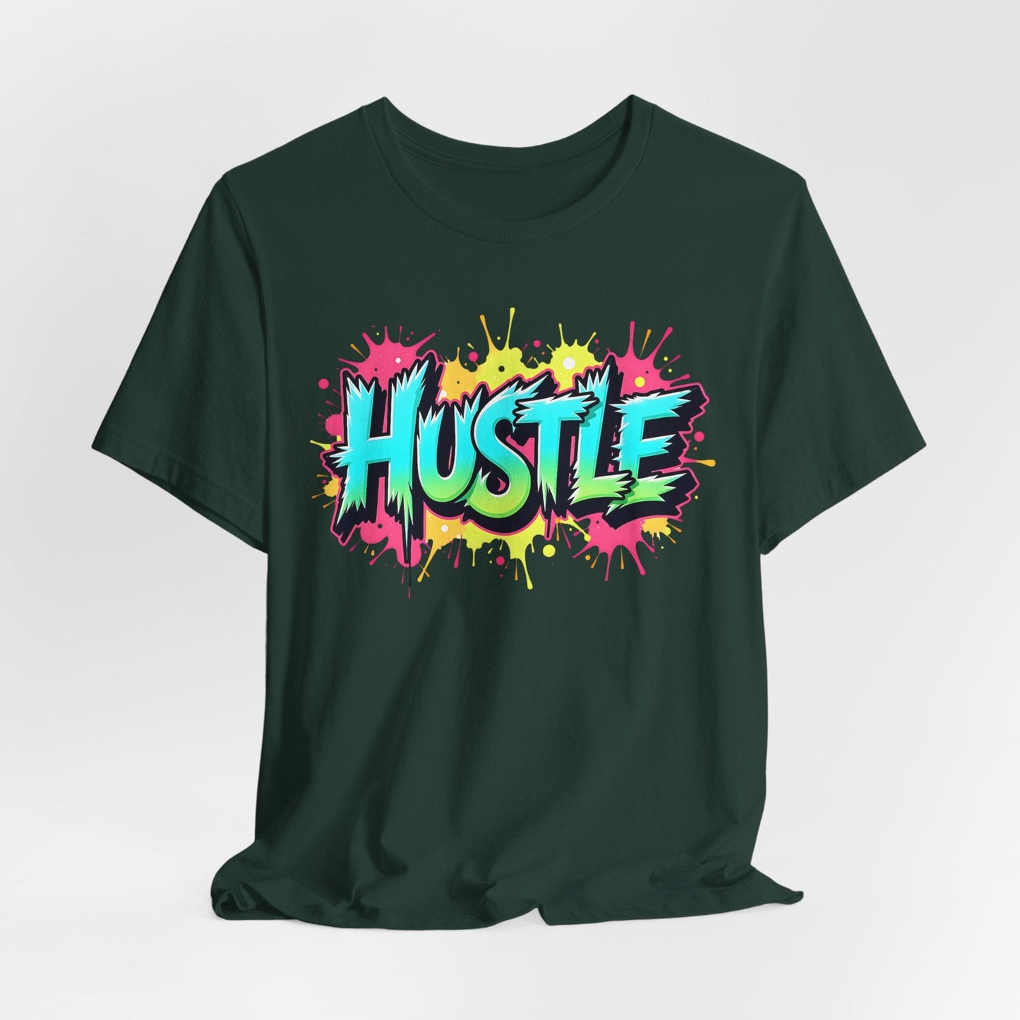Hustle Short Sleeve Tee - Vibrant Motivational T-Shirt for Entrepreneurs