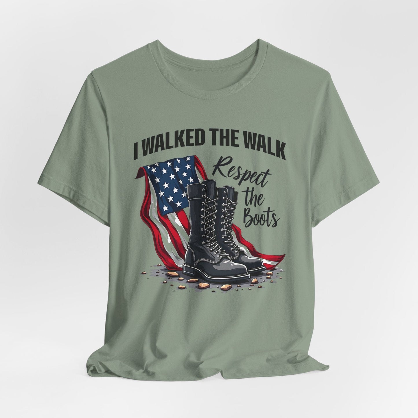 Respect the Boots Graphic T-Shirt for Veterans | Honor & Pride