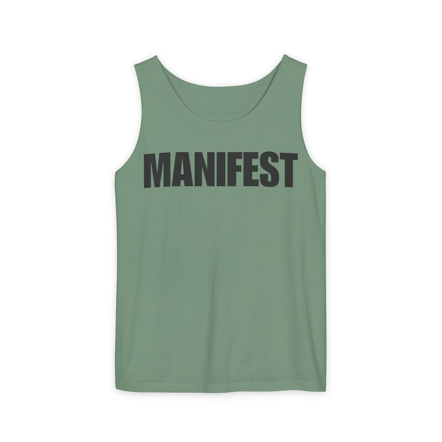 Tank Top Manifest Bold Letters Unisex Garment-Dyed