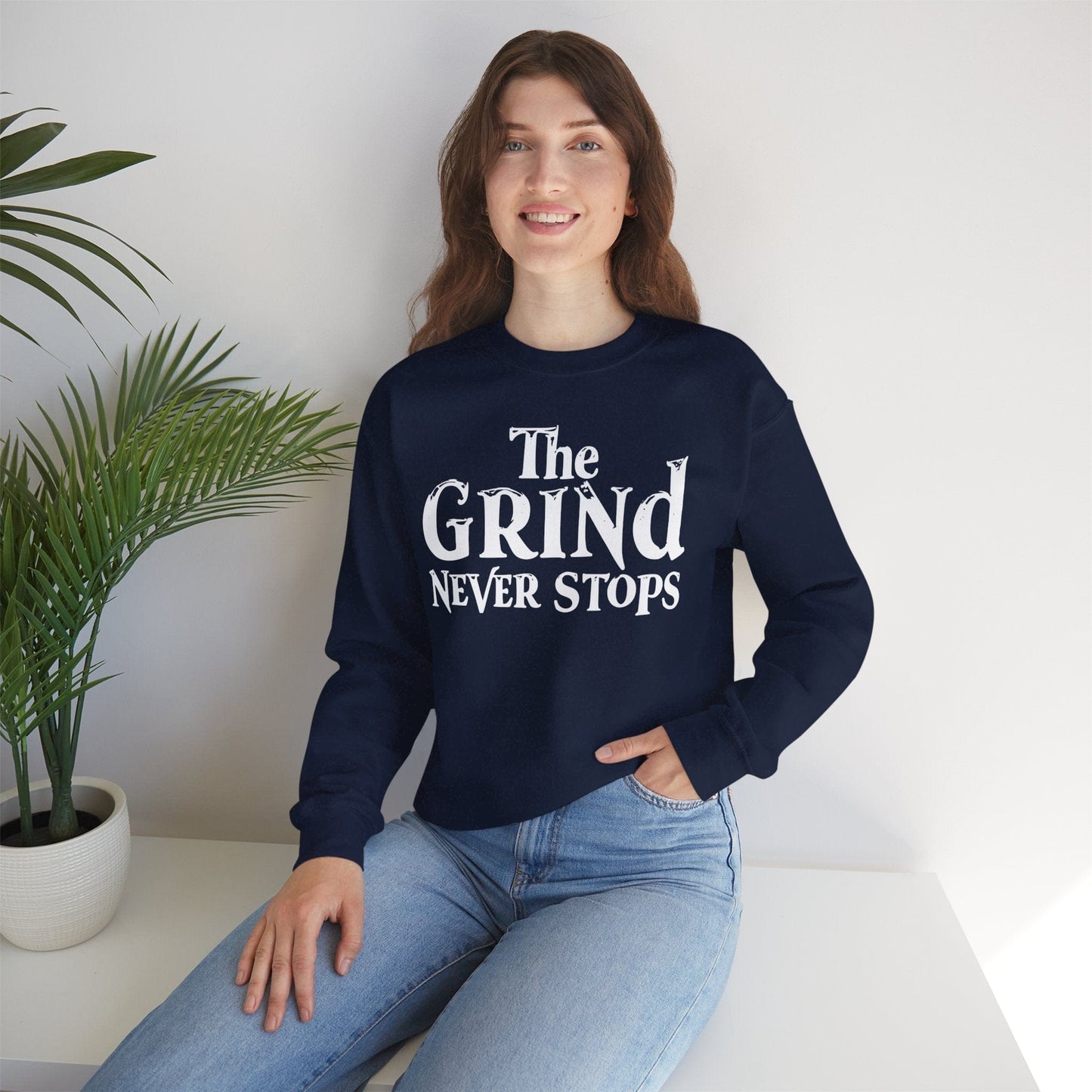 The Grind Never Stops Crewneck Sweatshirt - Unisex Heavy Blend™
