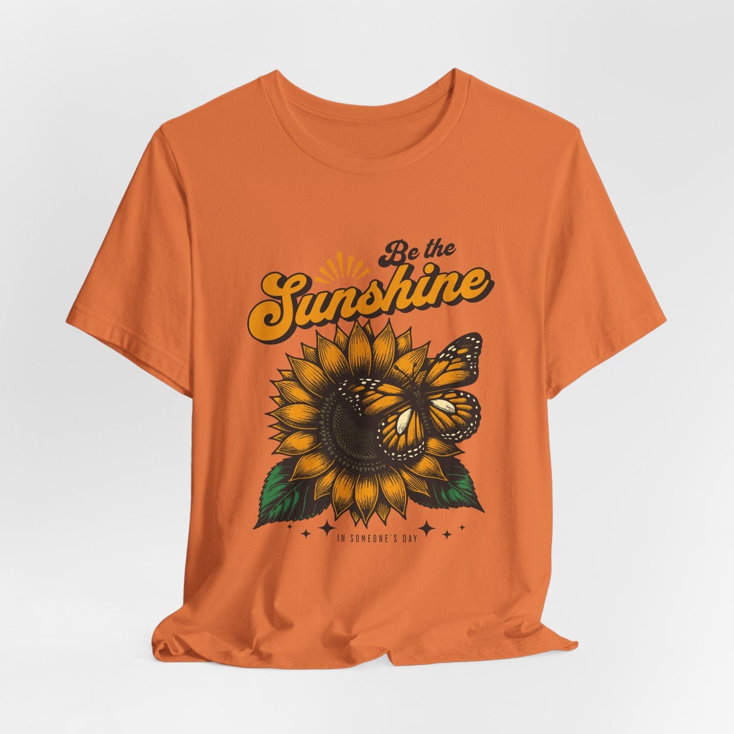 "Be the Sunshine" Sunflower Unisex Tee | Inspirational Floral Shirt