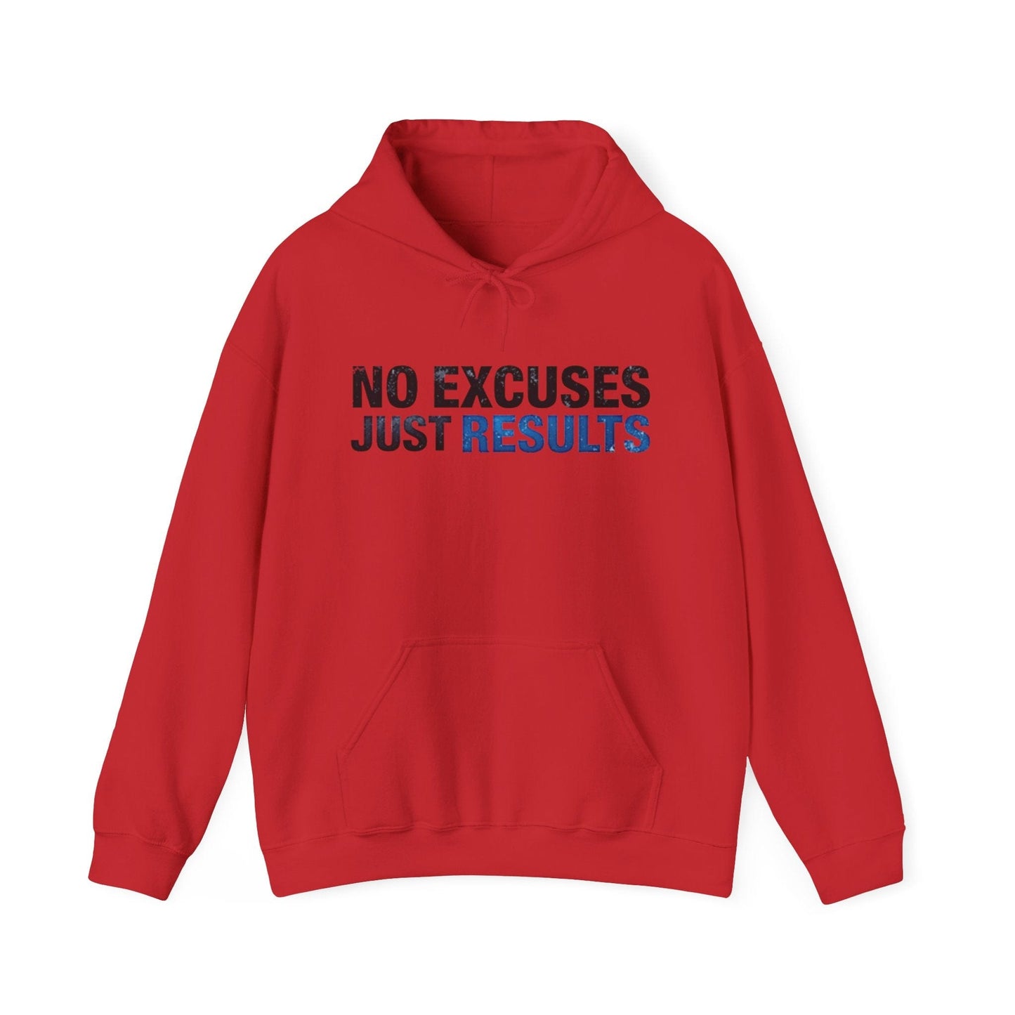 No Excuses Just Results Hooded Sweatshirt - Motivational Unisex Heavy Blend™ Hoodie