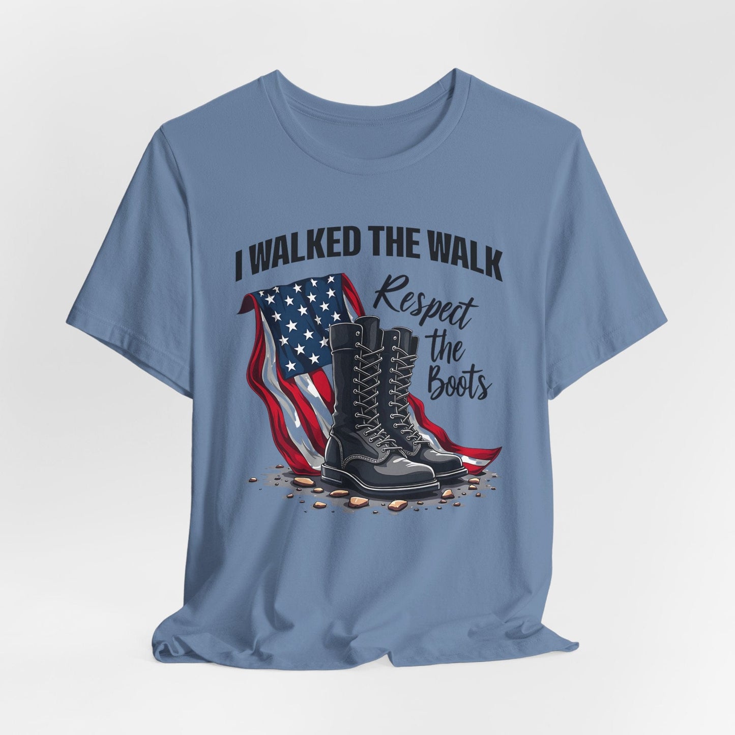 Respect the Boots Graphic T-Shirt for Veterans | Honor & Pride