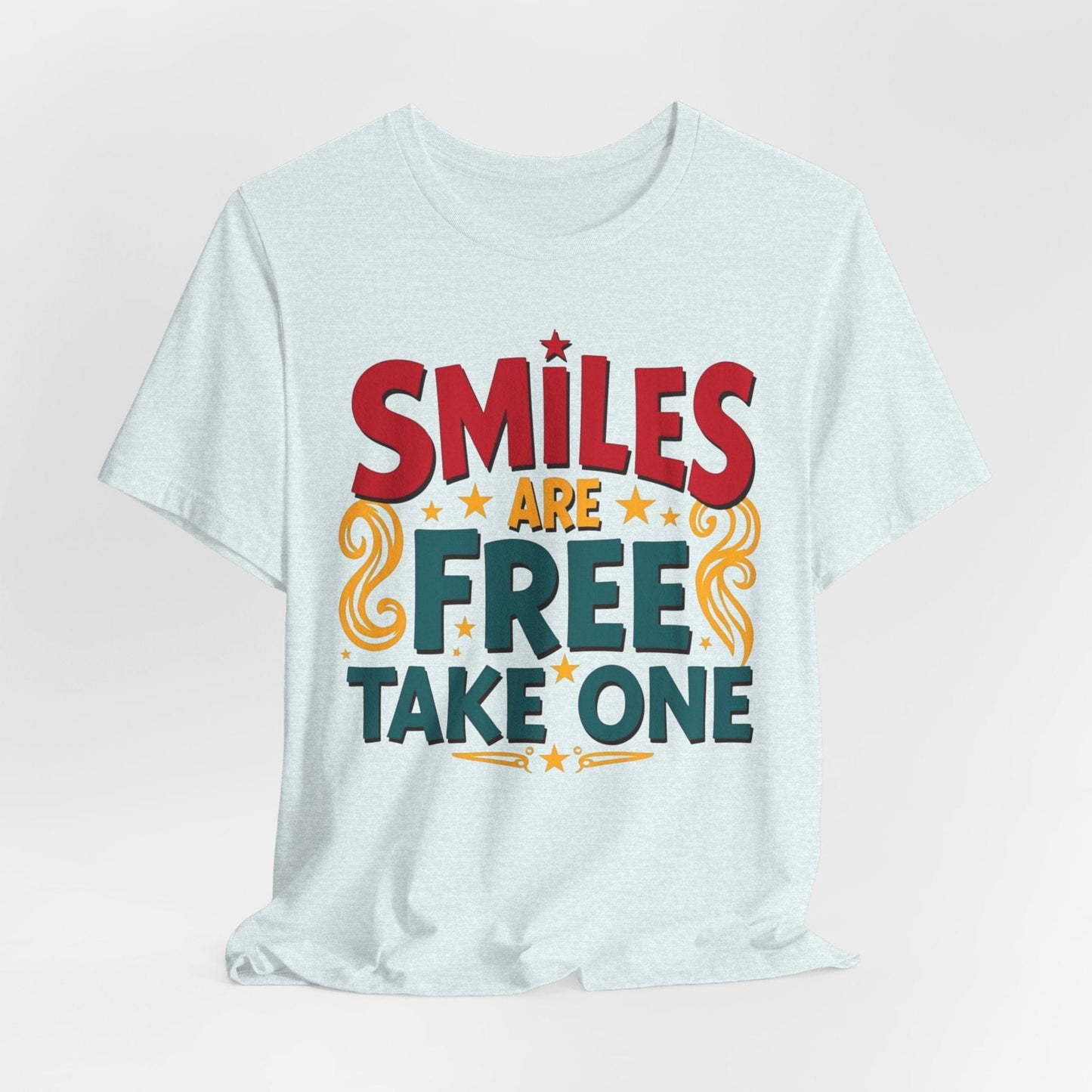 Unisex Smiles Are Free Tee - Comfortable Casual Shirt for Joyful Moments