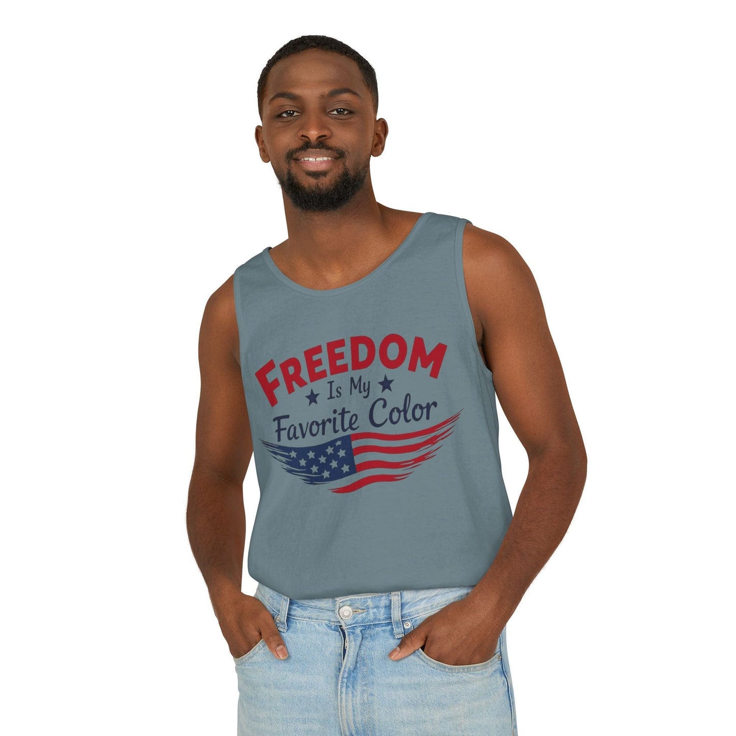 Freedom Is My Favorite Color Tank Top | Patriotic & Bold Design