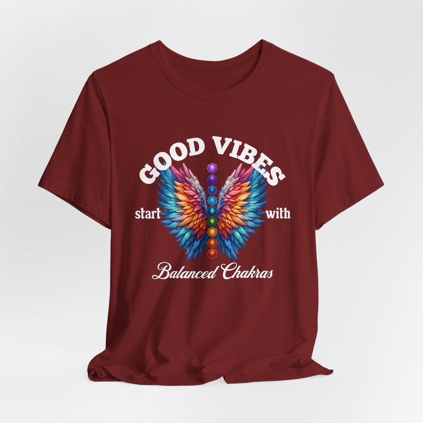 Good Vibes Balanced Chakras Unisex Tee | Wellness & Comfort