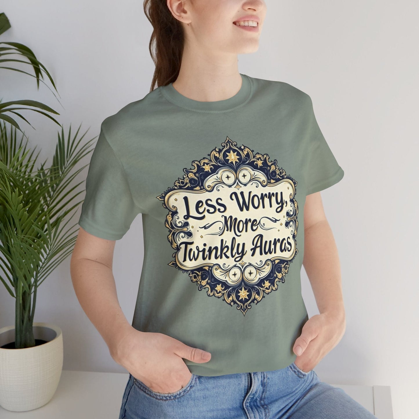 Less Worry More Twinkly Auras Unisex Tee