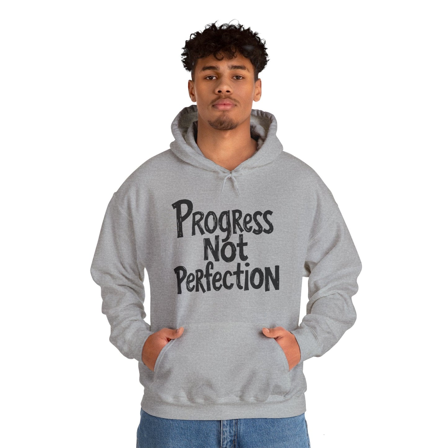 Progress Not Perfection Hoodie | Unisex Heavy Blend | Motivational