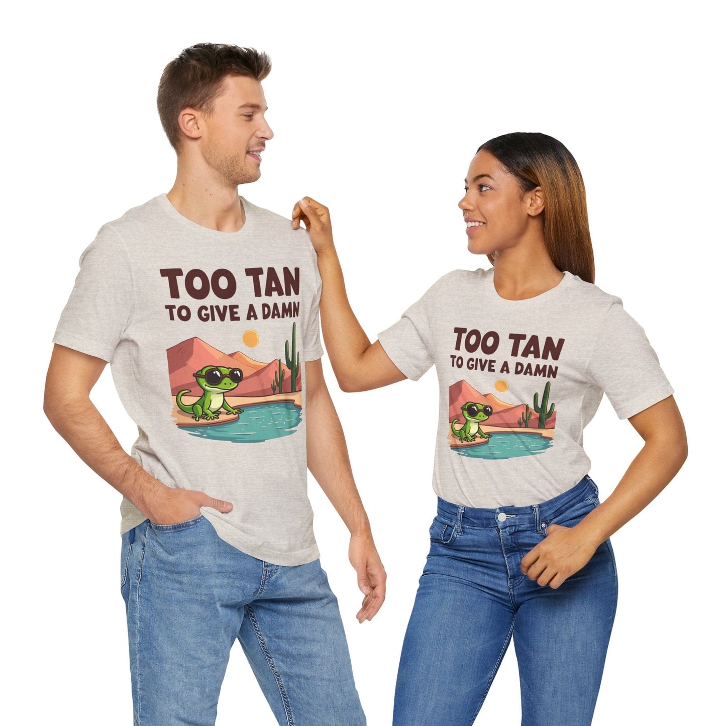 Too Tan Unisex Jersey T-Shirt - Fun Summer Graphic T-Shirt