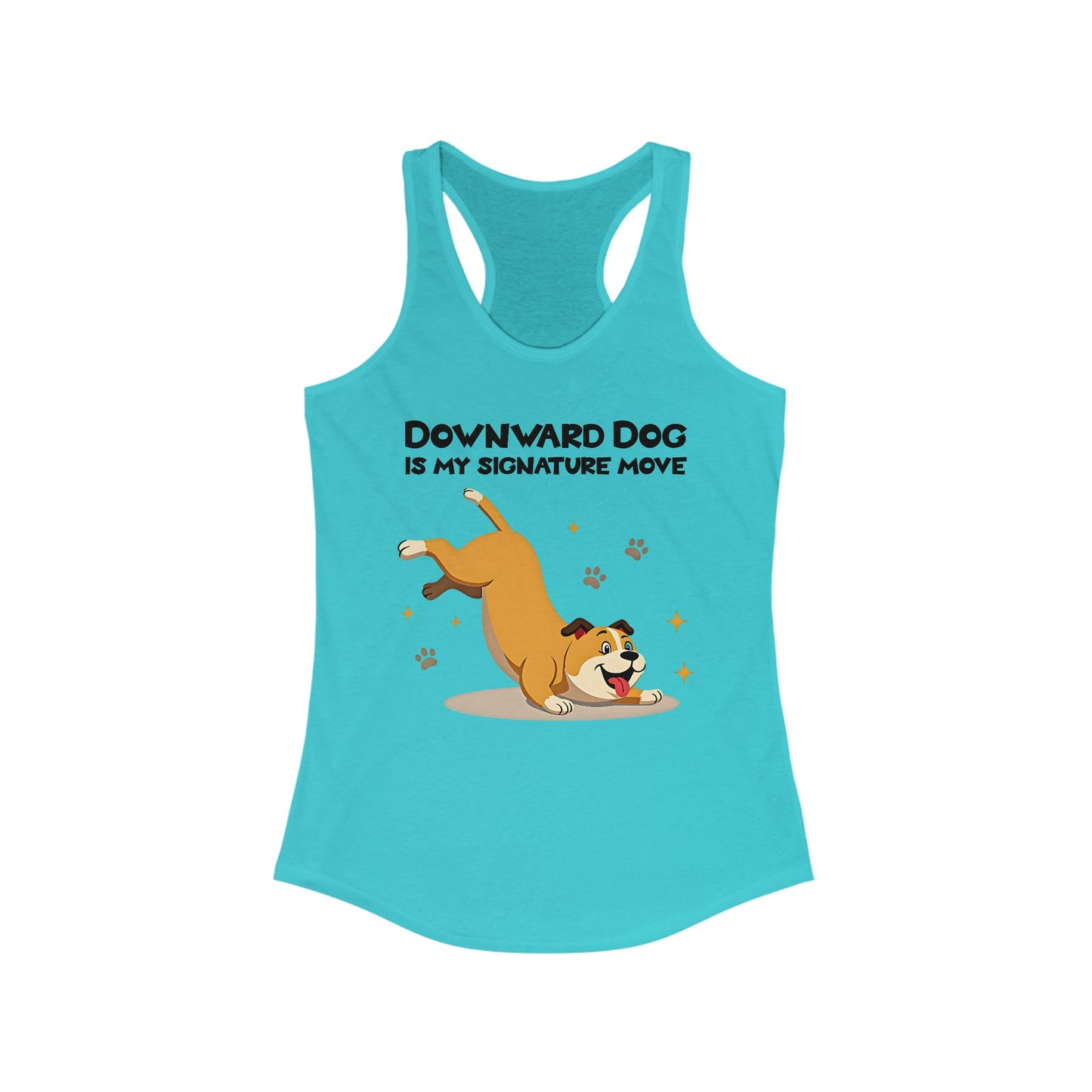 Downward Dog Women's Racerback Tank Top - Perfect for Pet Lovers & Yoga Enthusiasts