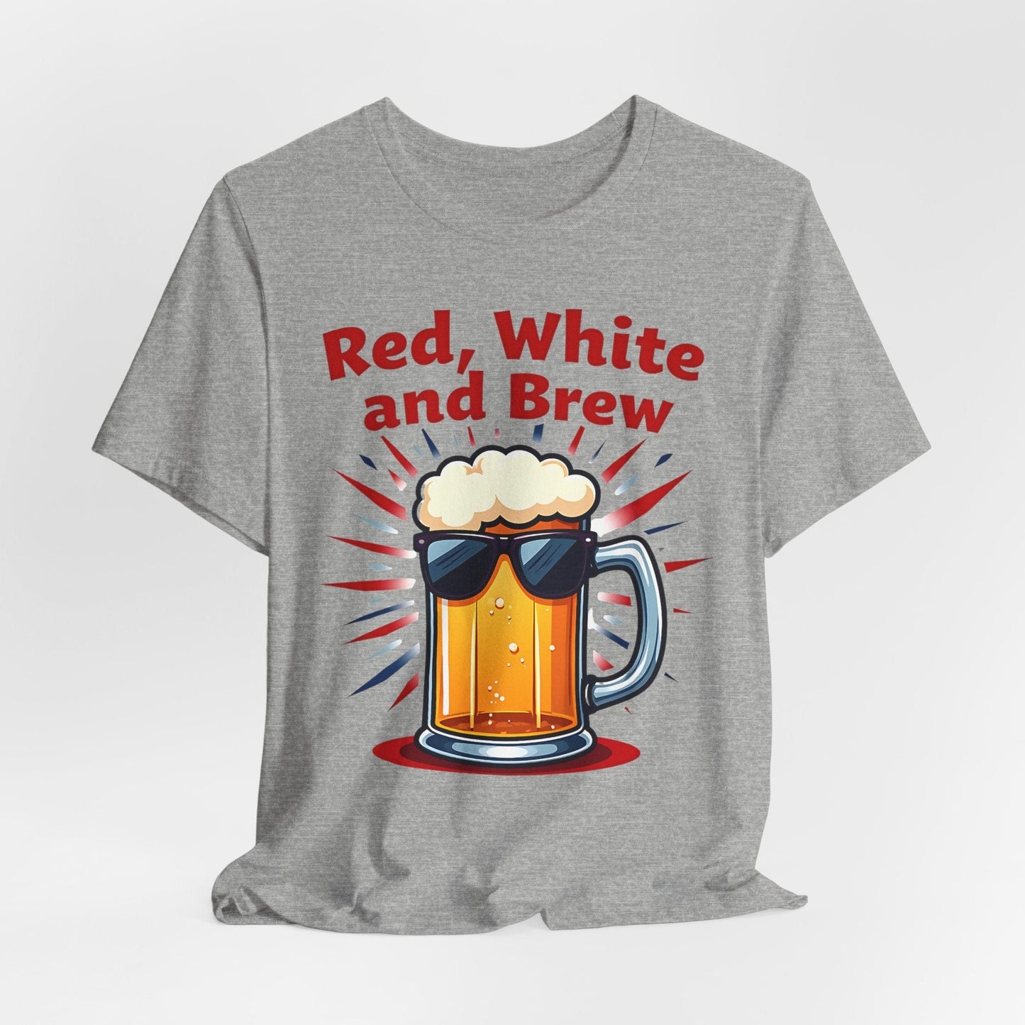 Red, White and Brew Unisex T-Shirt - Fun Summer Party Shirt