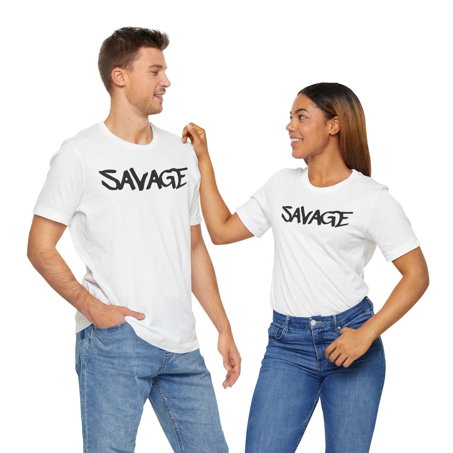 Cool 'SAVAGE' Jersey T-Shirt | Bold and Fierce Design