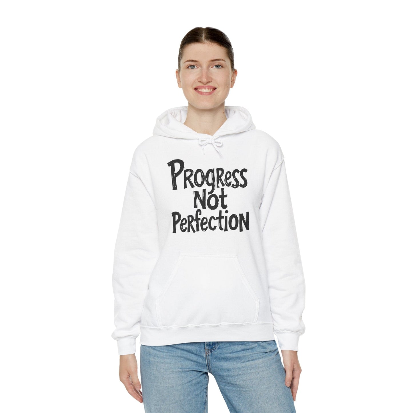 Progress Not Perfection Hoodie | Unisex Heavy Blend | Motivational