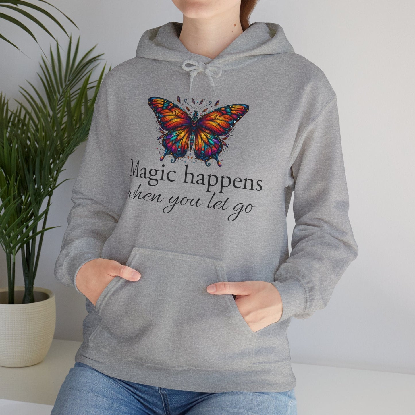Magic Happens Butterfly Unisex Hooded Sweatshirt